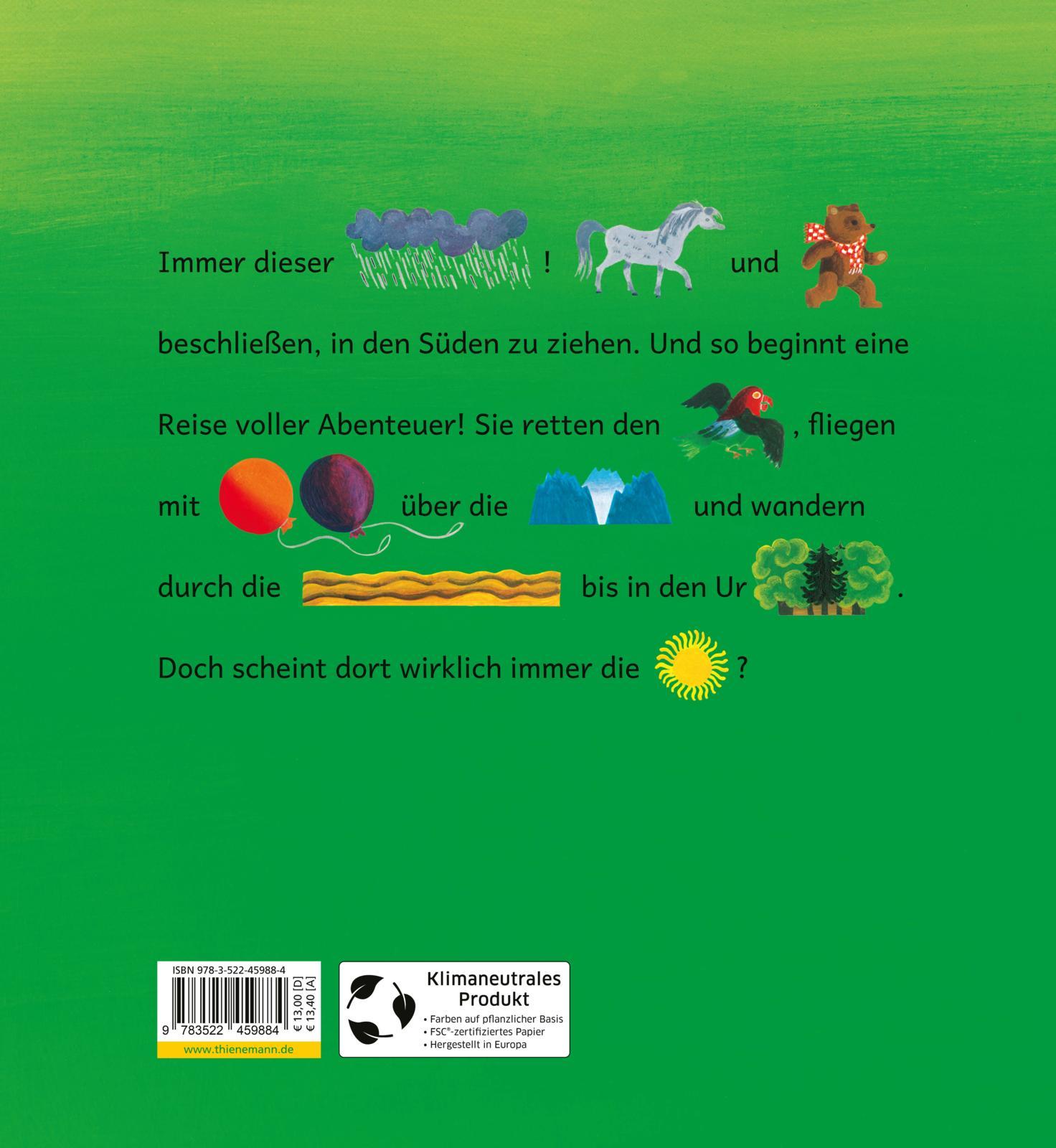 Rückseitencover Pony, Bär und Papagei