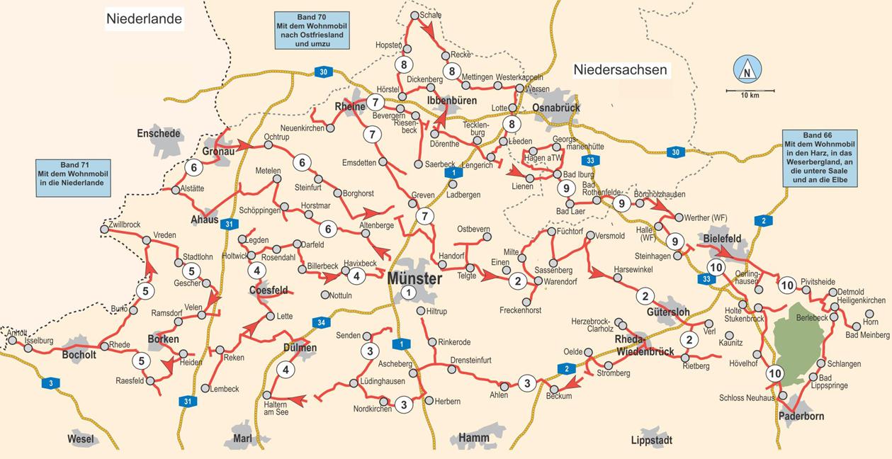 Beispielinhalt (Bild) Mit dem Wohnmobil ins Münsterland