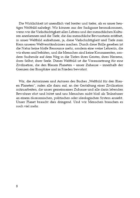 Beispielinhalt (Bild) Weltbild für den Blauen Planeten