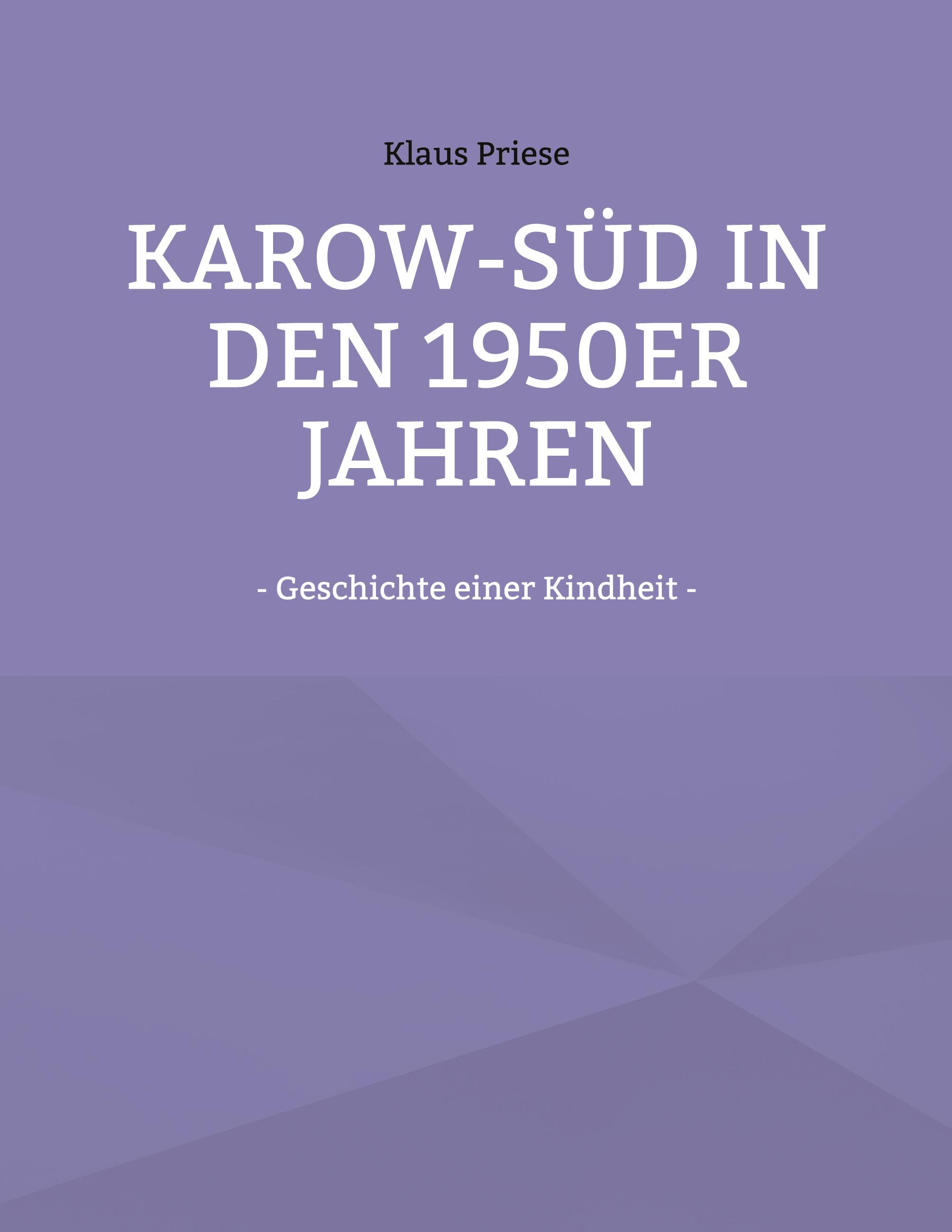 Vorderes Coverbild Karow-Süd in den 1950er Jahren