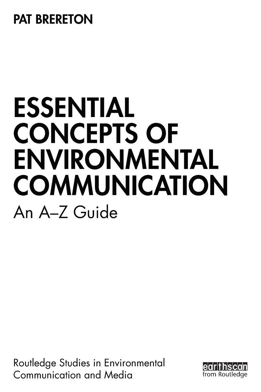 Vorderes Coverbild Essential Concepts of Environmental Communication