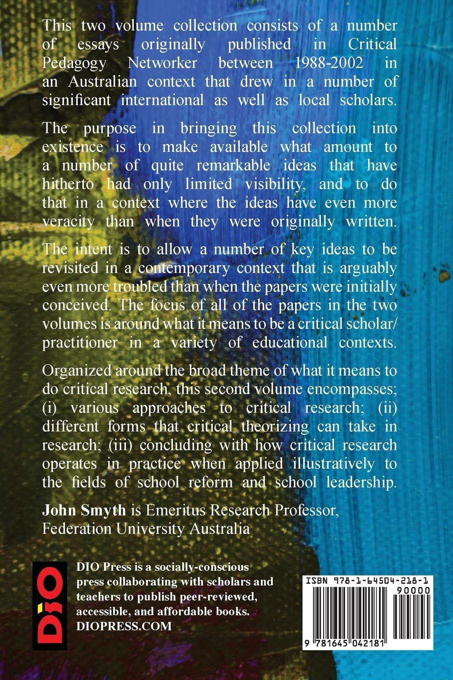 Rückseitencover Critical Research and Theorizing