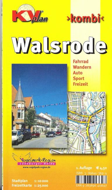 Vorderes Coverbild Walsrode, KVplan, Wanderkarte/Stadtplan/Radkarte, 1:25.000 / 1:10.000