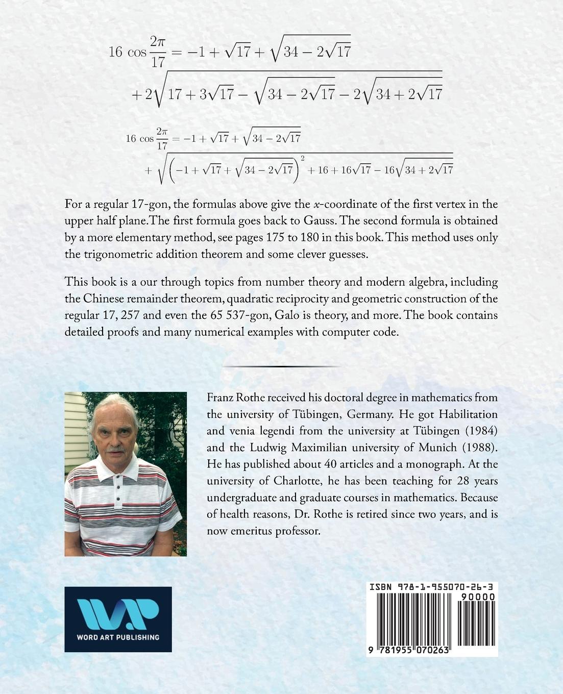Rückseitencover Number Theory and Modern Algebra