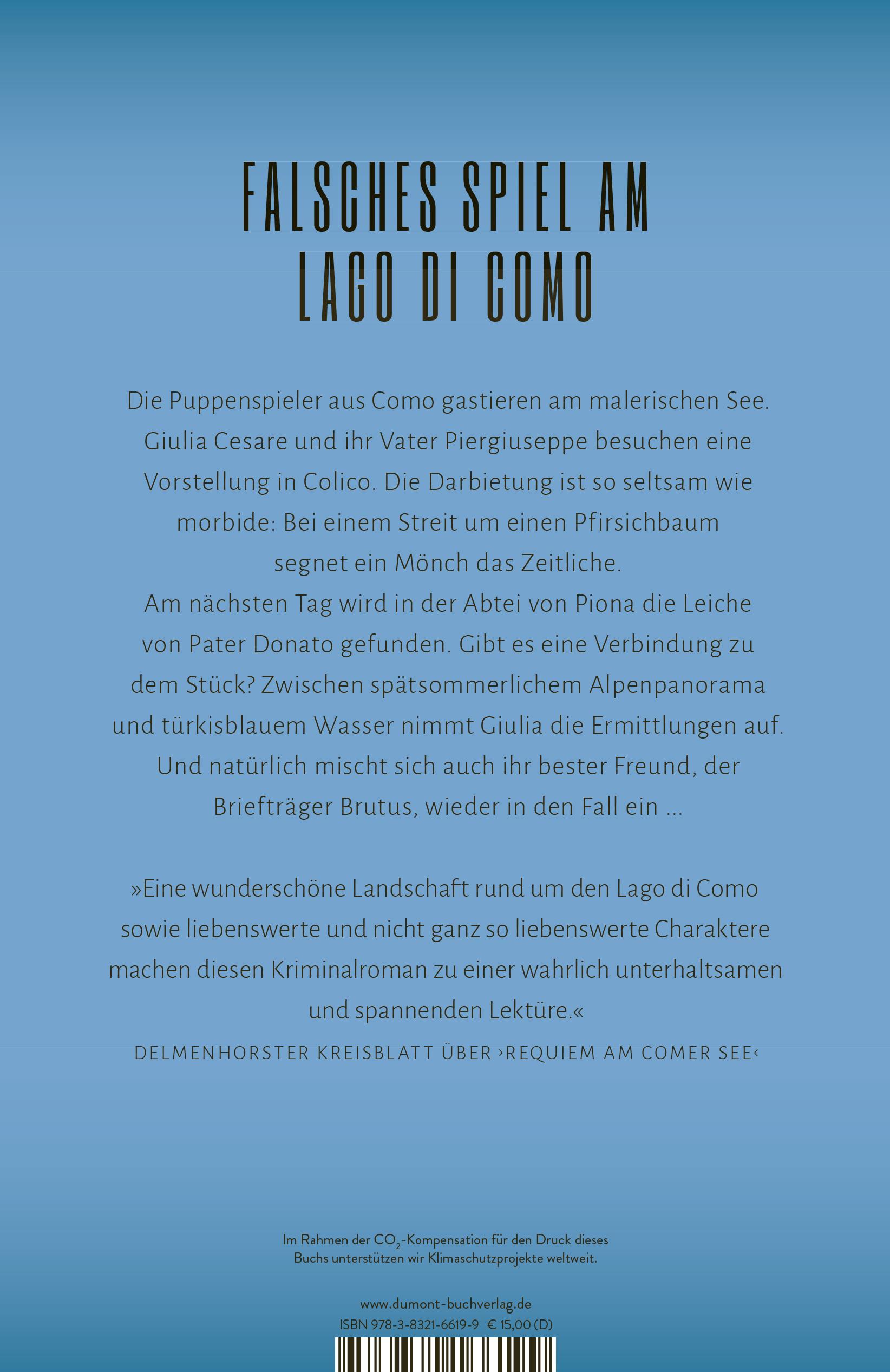 Rückseitencover Letztes Gebet am Comer See