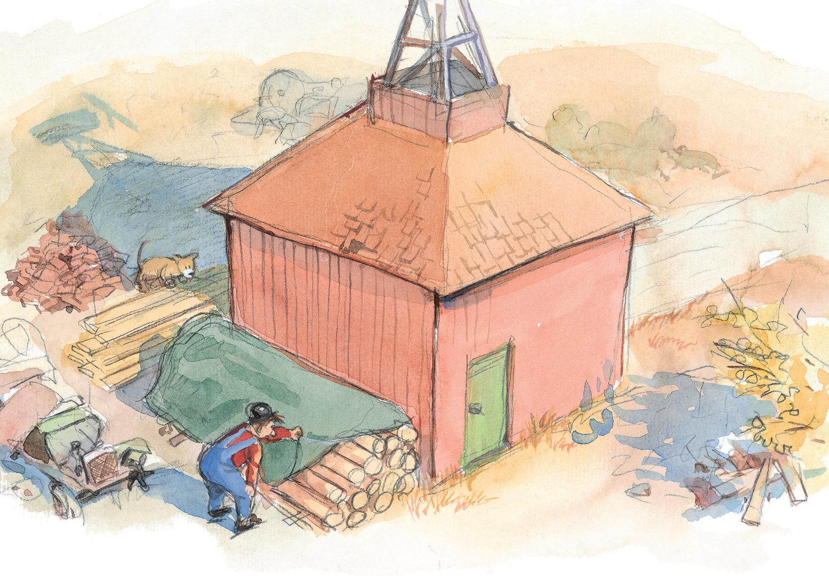 Beispielinhalt (Bild) Willy Werkel baut ein Haus