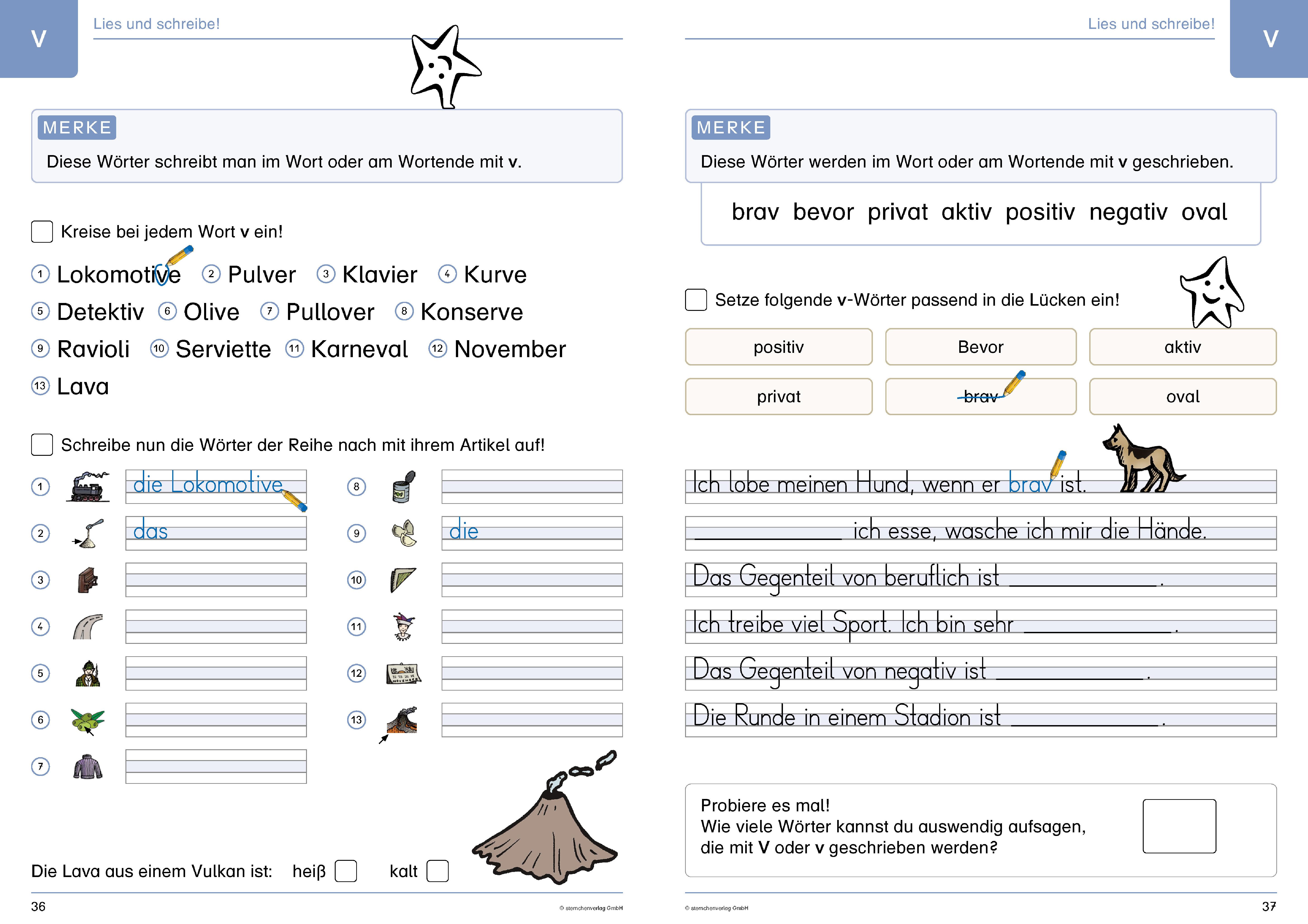Beispielinhalt (Bild) Ich kann rechtschreiben 1 bis 3 - Schülerarbeitshefte für die 2. bis 4. Klasse