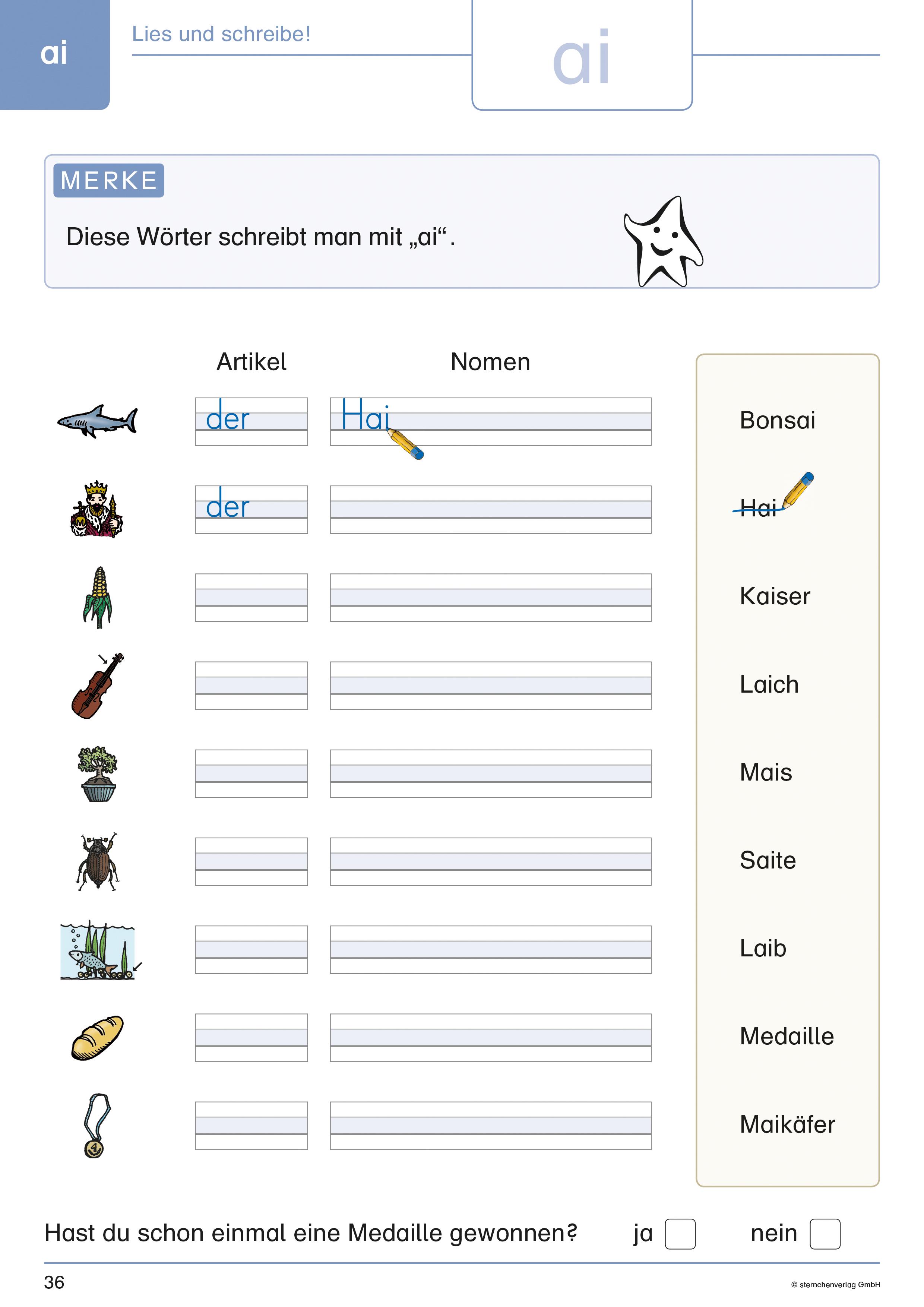 Beispielinhalt (Bild) Ich kann rechtschreiben 1 bis 3 - Schülerarbeitshefte für die 2. bis 4. Klasse