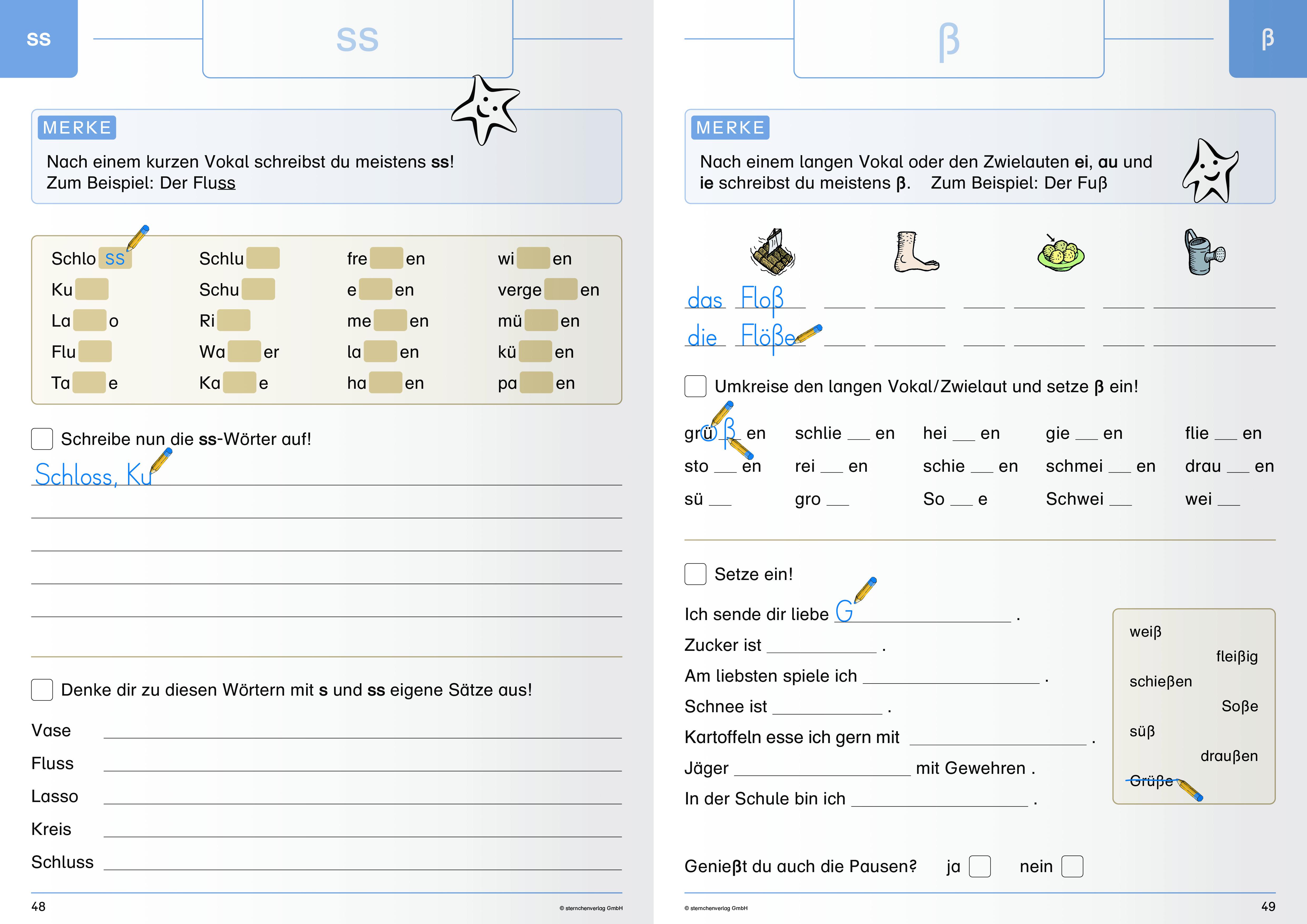 Beispielinhalt (Bild) Ich kann rechtschreiben 1 bis 3 - Schülerarbeitshefte für die 2. bis 4. Klasse