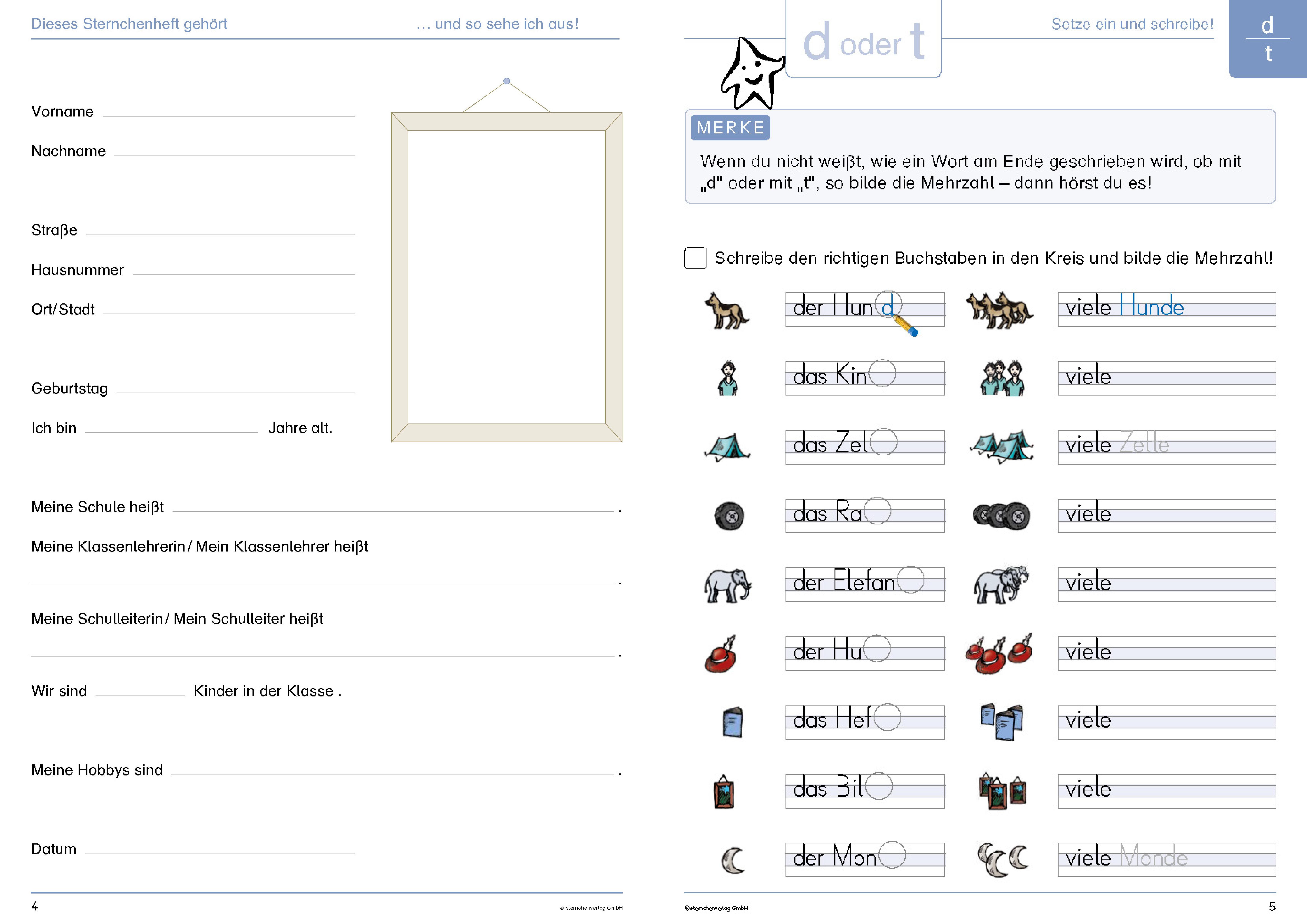 Beispielinhalt (Bild) Ich kann rechtschreiben 1 bis 3 - Schülerarbeitshefte für die 2. bis 4. Klasse