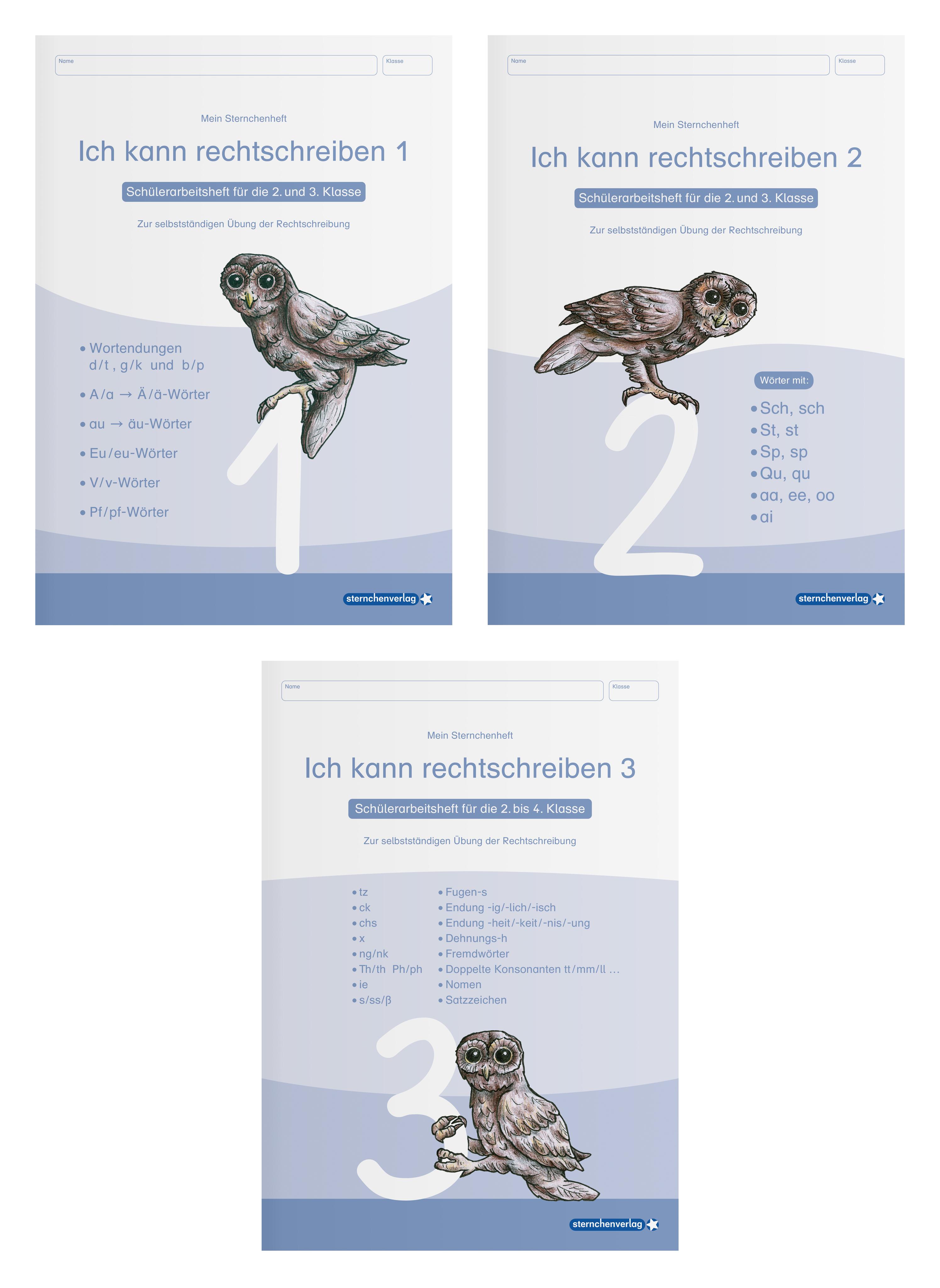 Vorderes Coverbild Ich kann rechtschreiben 1 bis 3 - Schülerarbeitshefte für die 2. bis 4. Klasse