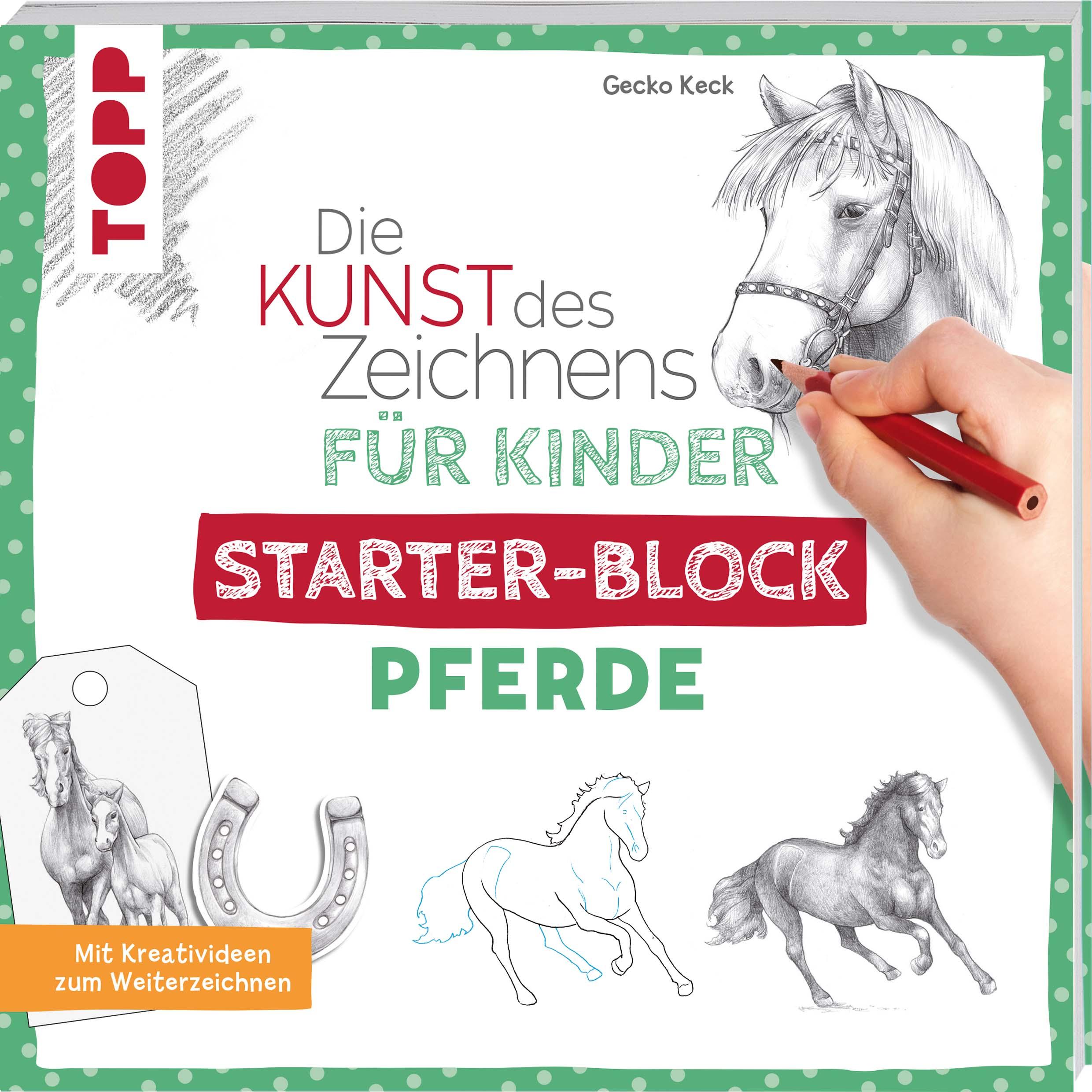 Vorderes Coverbild Die Kunst des Zeichnens für Kinder Starter-Block - Pferde