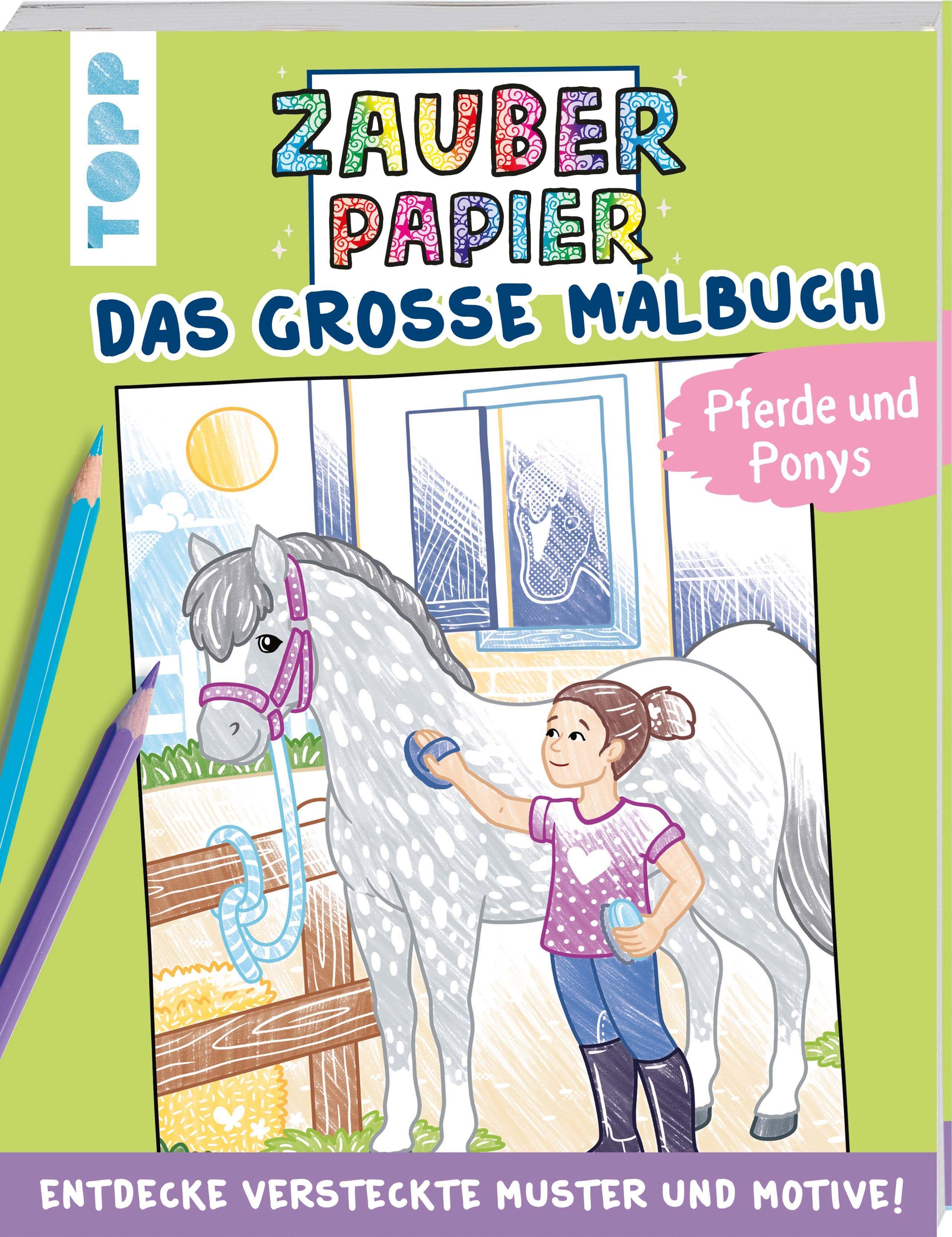 Vorderes Coverbild Zauberpapier - Das große Malbuch - Pferde und Ponys