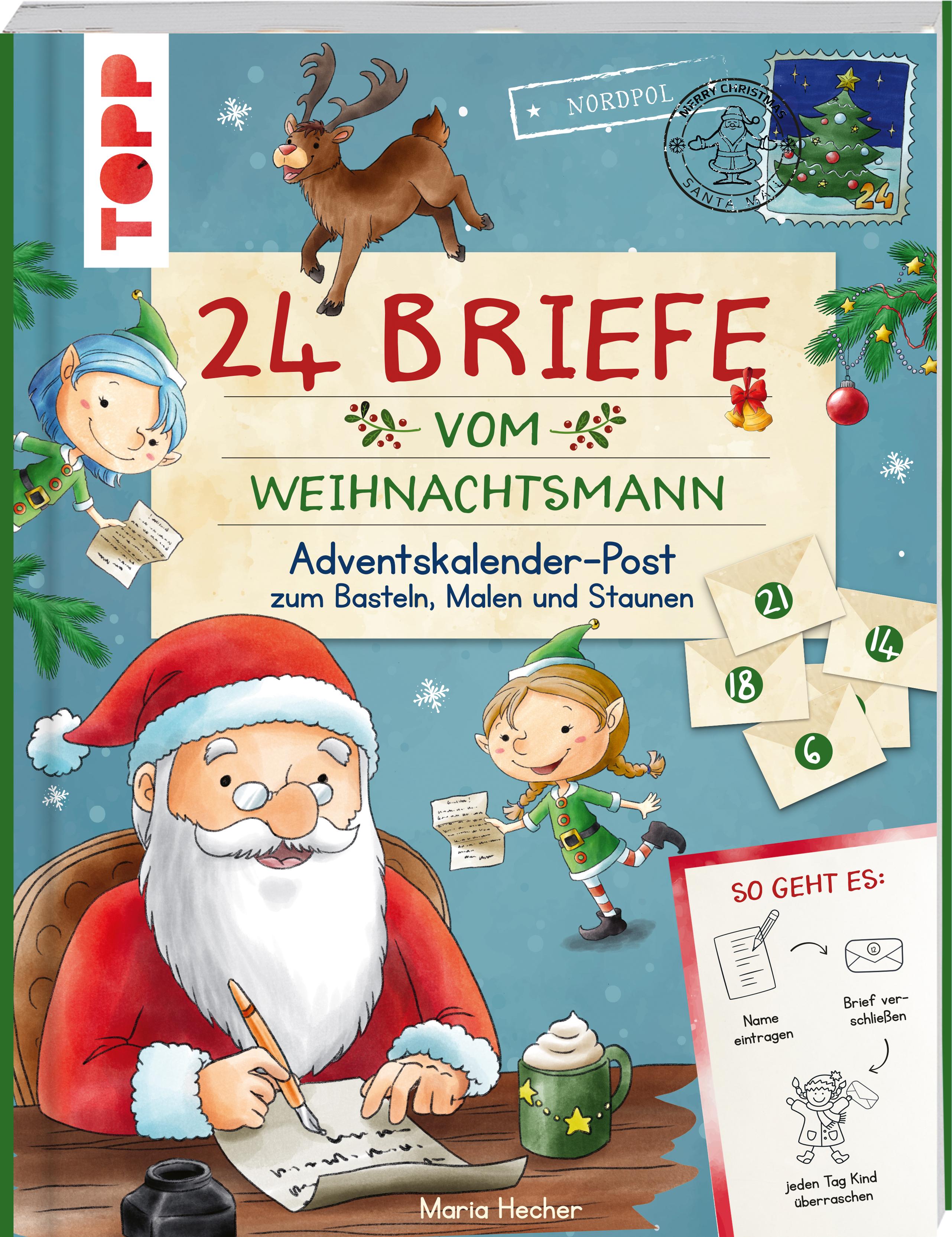 Vorderes Coverbild 24 Briefe vom Weihnachtsmann. Adventskalender-Post zum Basteln, Malen und Staunen