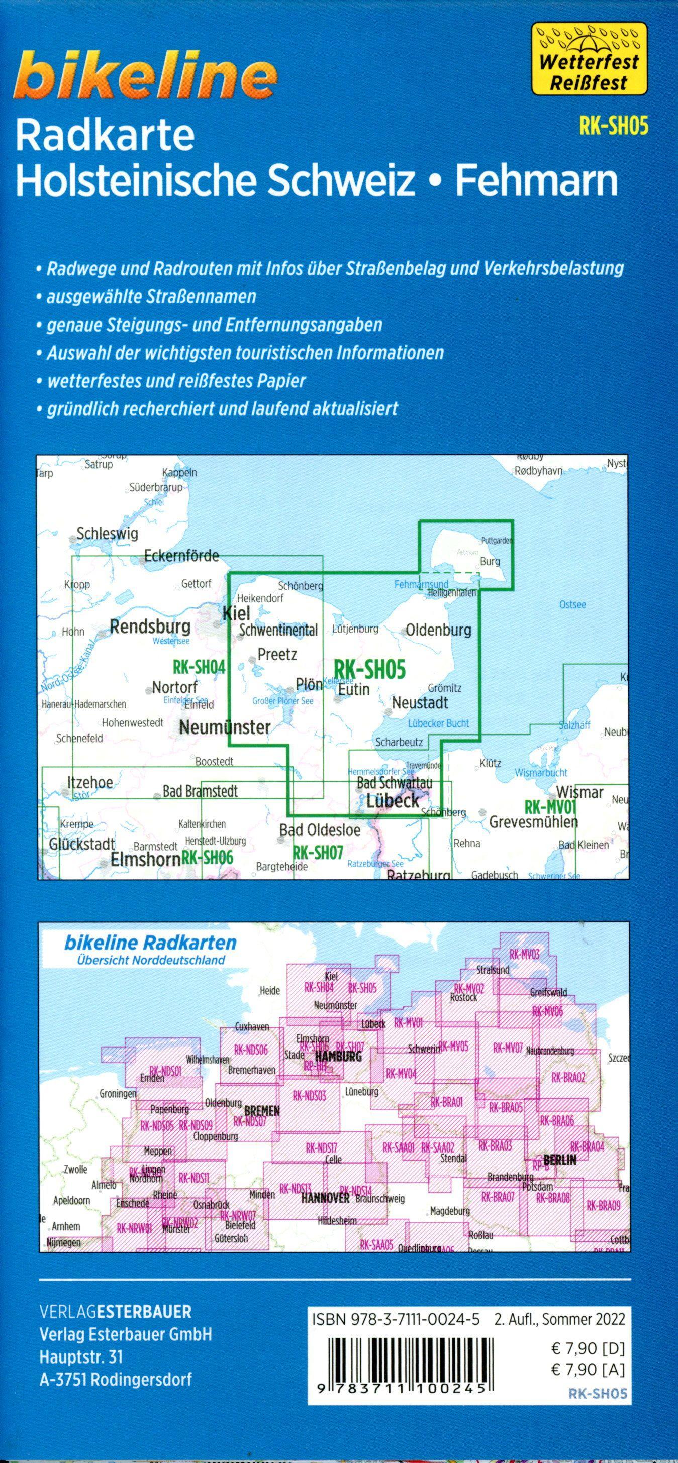 Beispielinhalt (Bild) Radkarte Holsteinische Schweiz Fehmarn (RK-SH05)
