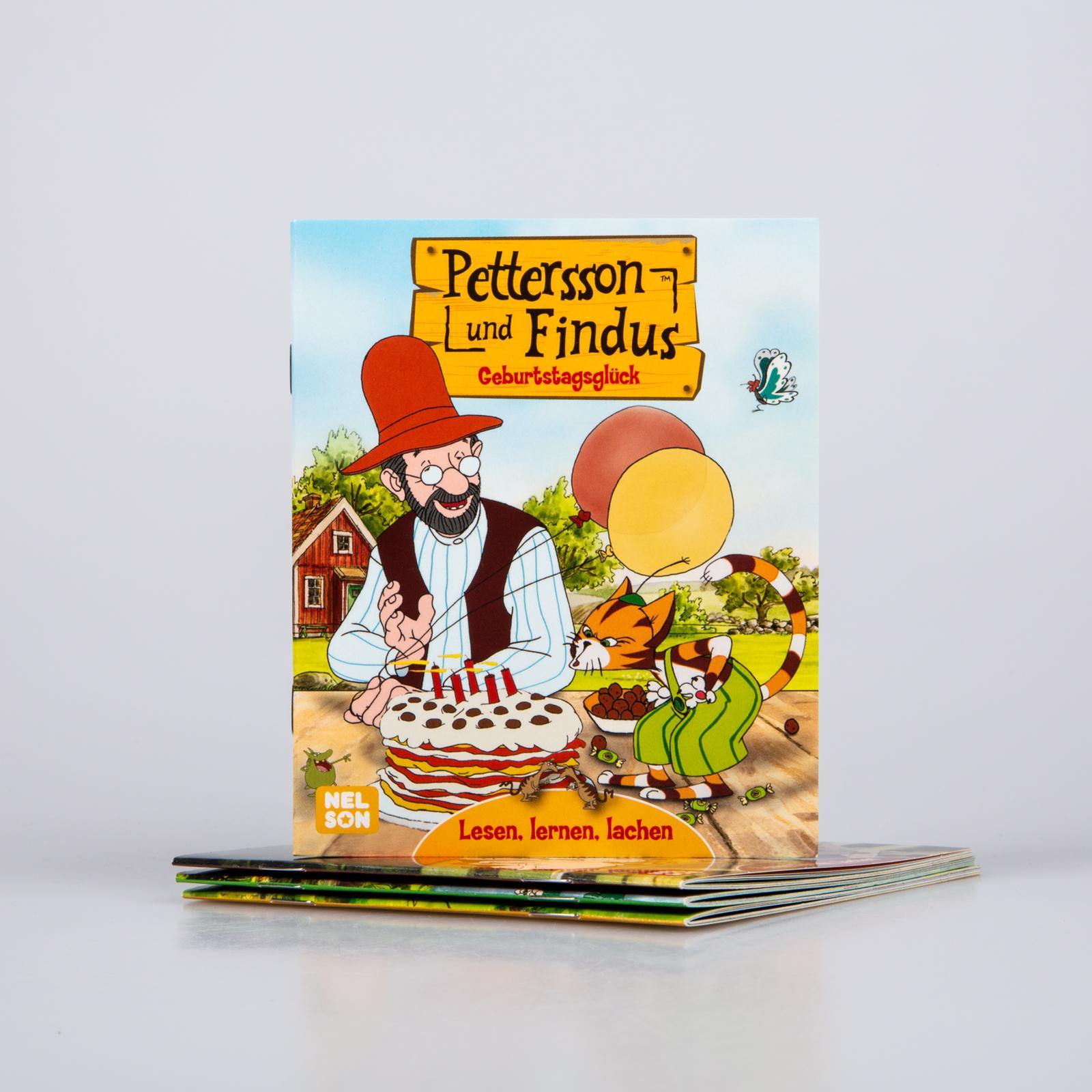 Beispielinhalt (Bild) Nelson Mini-Bücher: 4er Pettersson und Findus 1-4