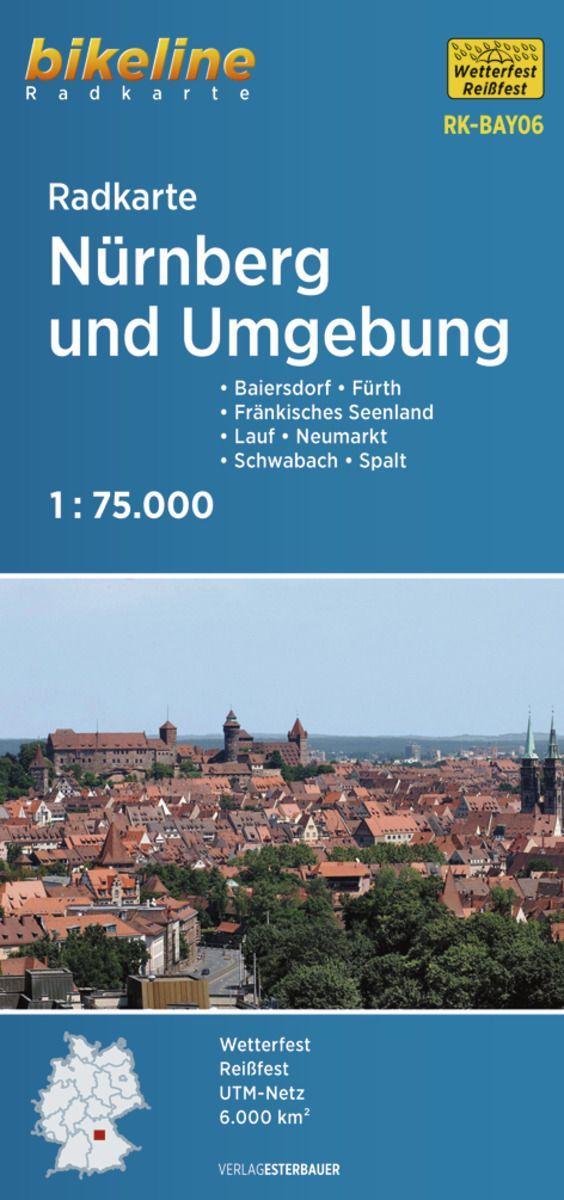 Vorderes Coverbild Radkarte Nürnberg und Umgebung (RK-BAY06)