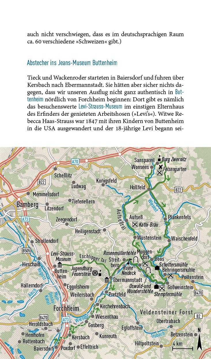 Beispielinhalt (Bild) Ausflugsverführer Fränkische Schweiz