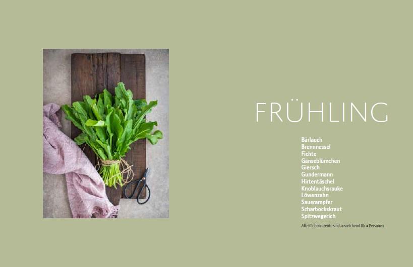 Beispielinhalt (Bild) Wildkräuter vor deiner Haustür - Silbermedaille GAD 2022 - Deutscher Kochbuchpreis (bronze)