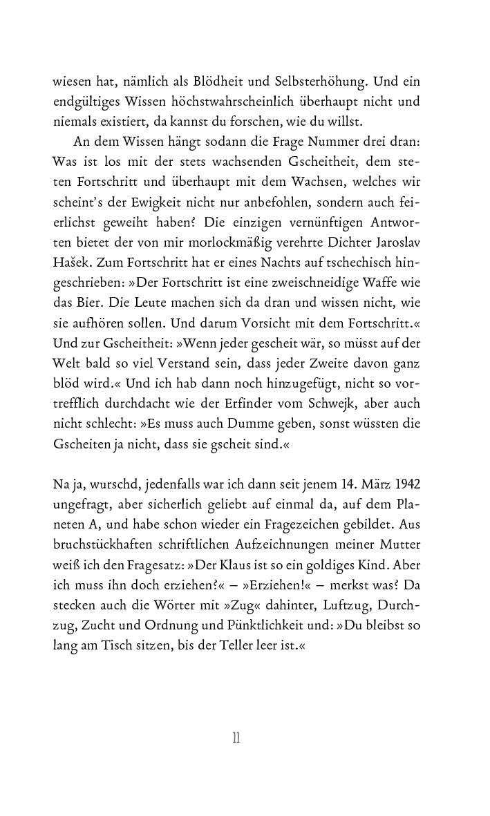 Beispielinhalt (Bild) Wie ich einmal nicht der Morlock geworden bin