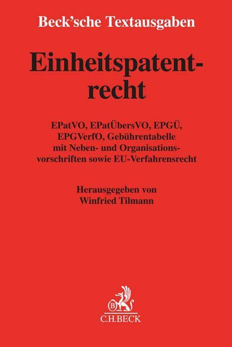 Vorderes Coverbild Einheitspatentrecht