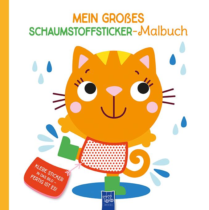Vorderes Coverbild Mein großes Schaumstoffsticker-Malbuch - Katze