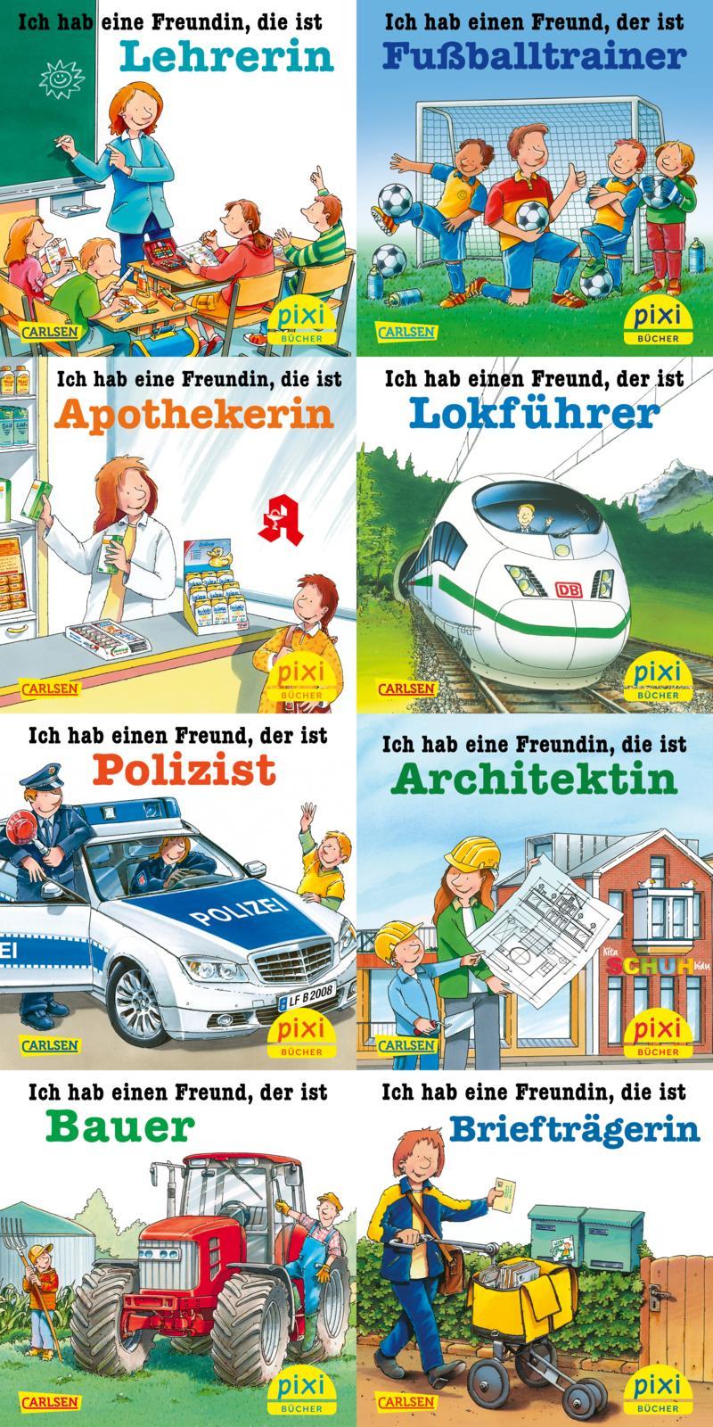 Vorderes Coverbild Pixi-8er-Set 281: Tolle Berufe bei Pixi (8x1 Exemplar)