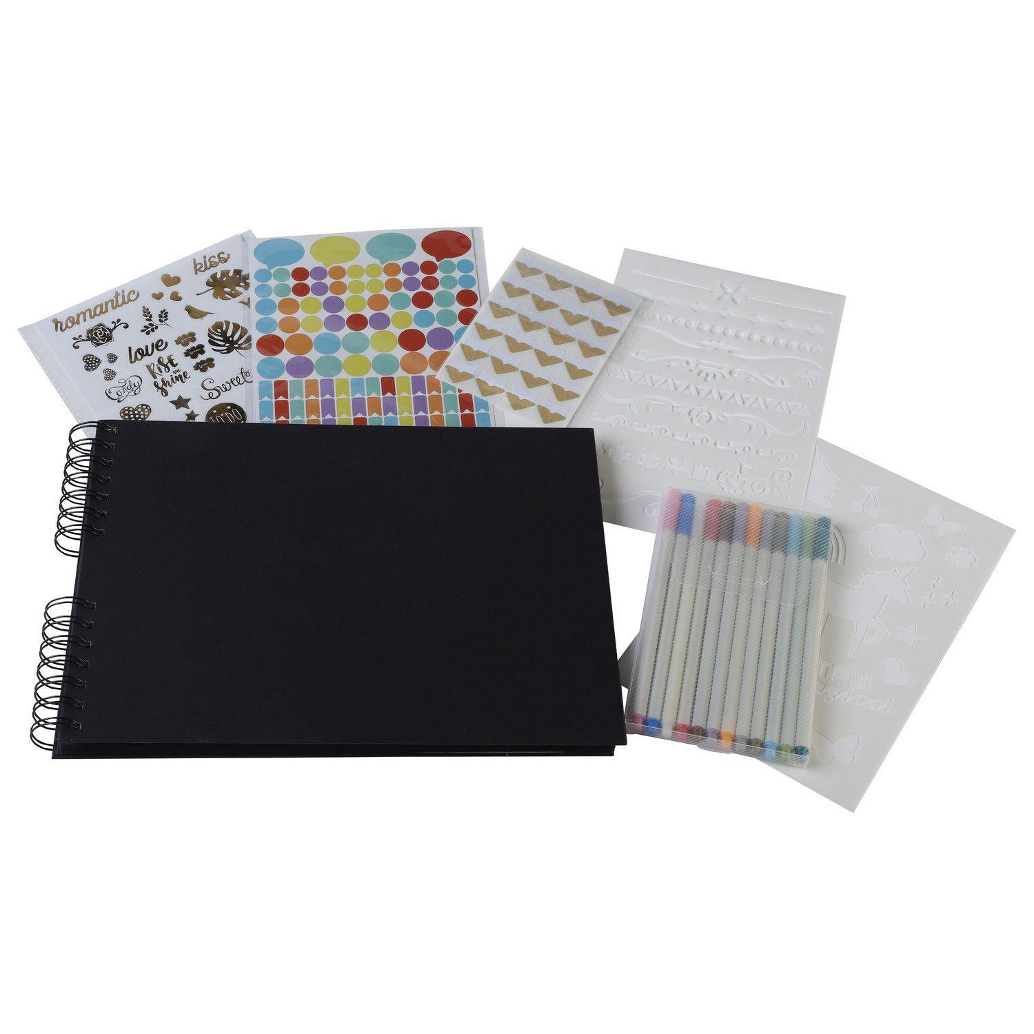 Beispielinhalt (Bild) Set Scrapbooking mit Fotoalbum 32x22 cm, SCRAP ADDICT