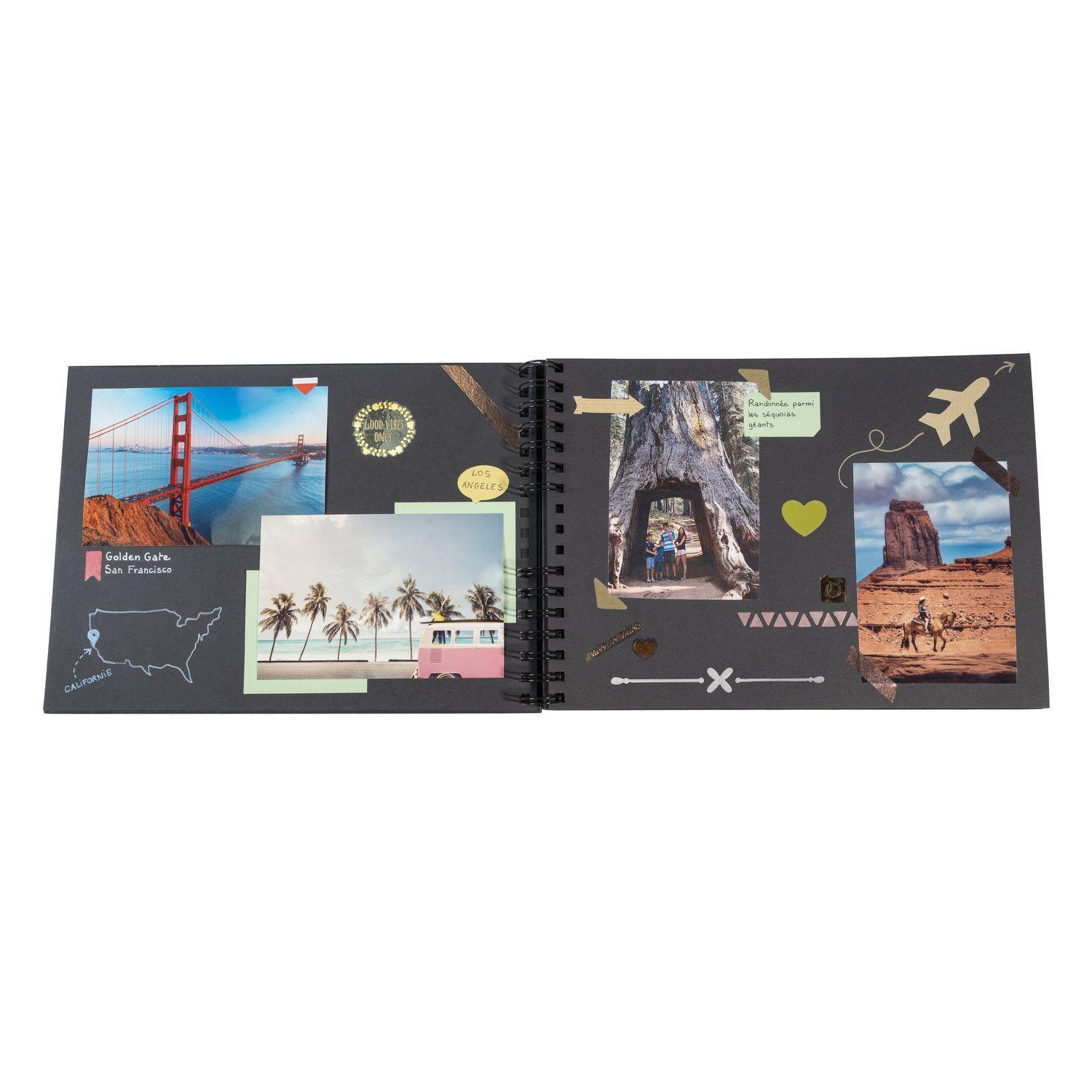 Beispielinhalt (Bild) Set Scrapbooking mit Fotoalbum 32x22 cm, SCRAP ADDICT