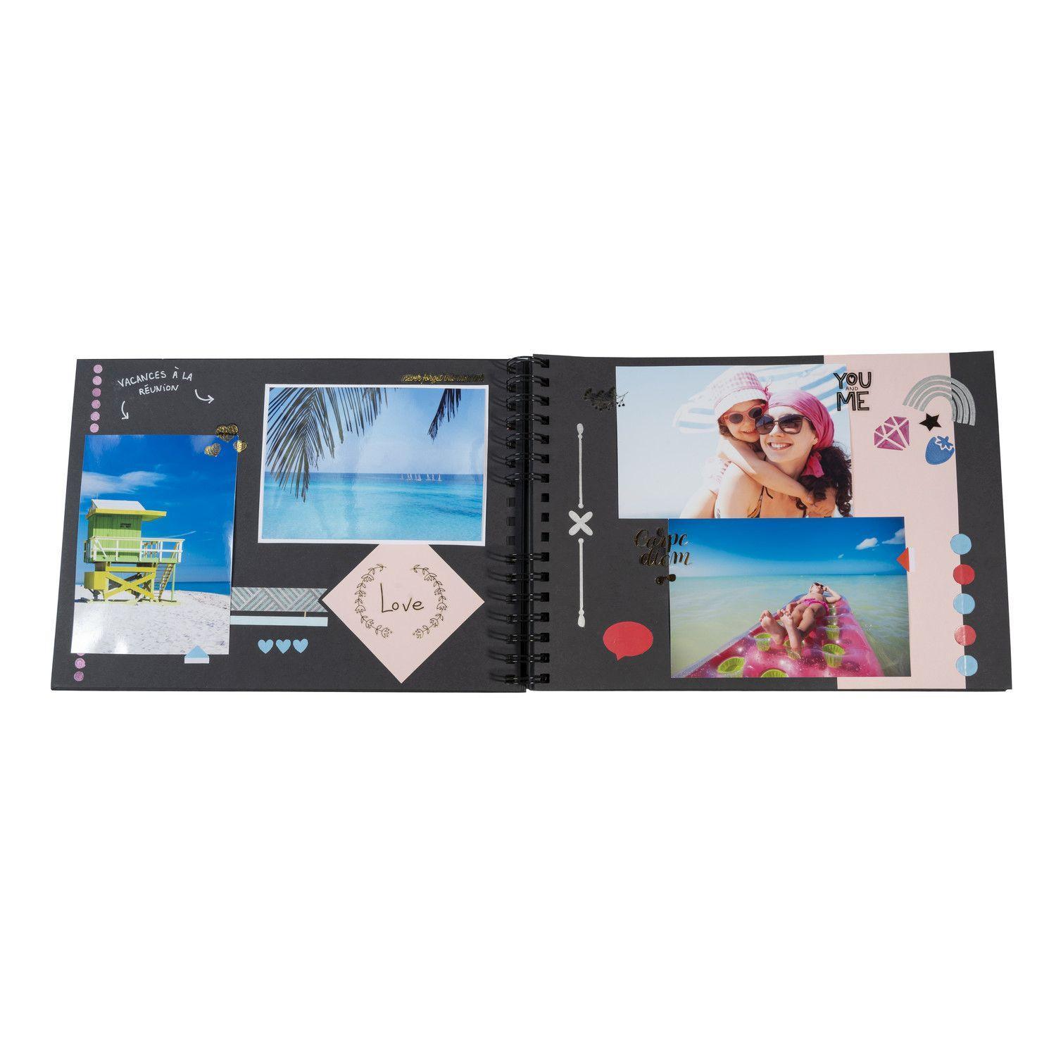 Beispielinhalt (Bild) Set Scrapbooking mit Fotoalbum 32x22 cm, SCRAP ADDICT