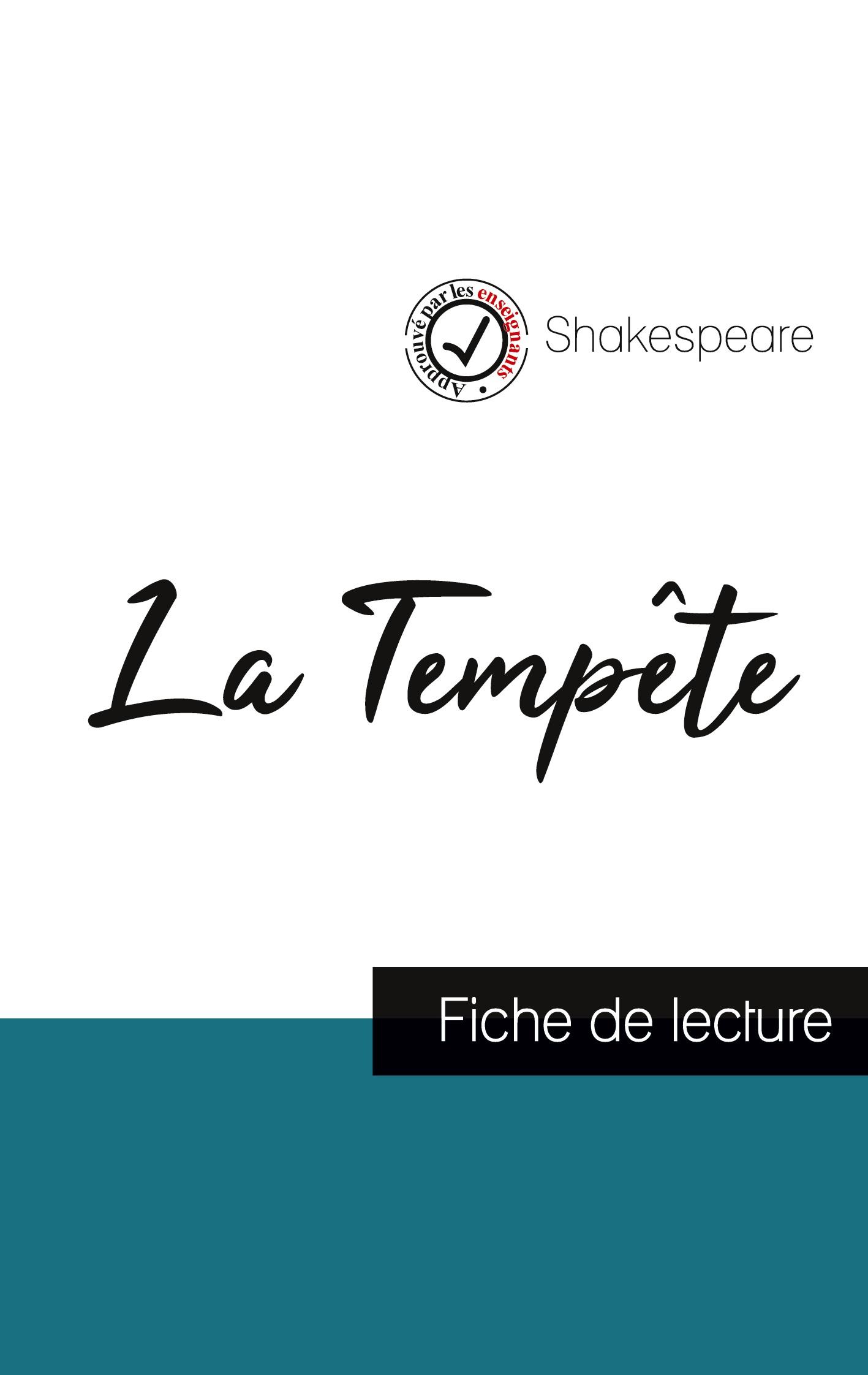 Vorderes Coverbild La Tempête de Shakespeare (fiche de lecture et analyse complète de l'oeuvre)