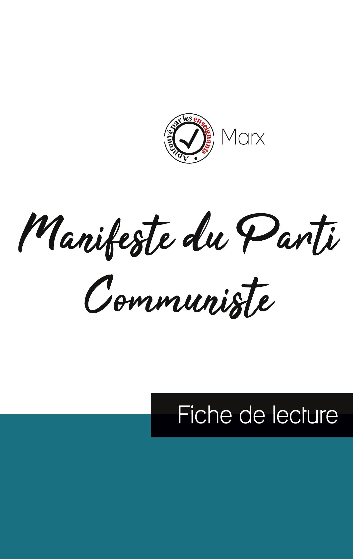 Vorderes Coverbild Manifeste du Parti Communiste de Karl Marx (fiche de lecture et analyse complète de l'oeuvre)
