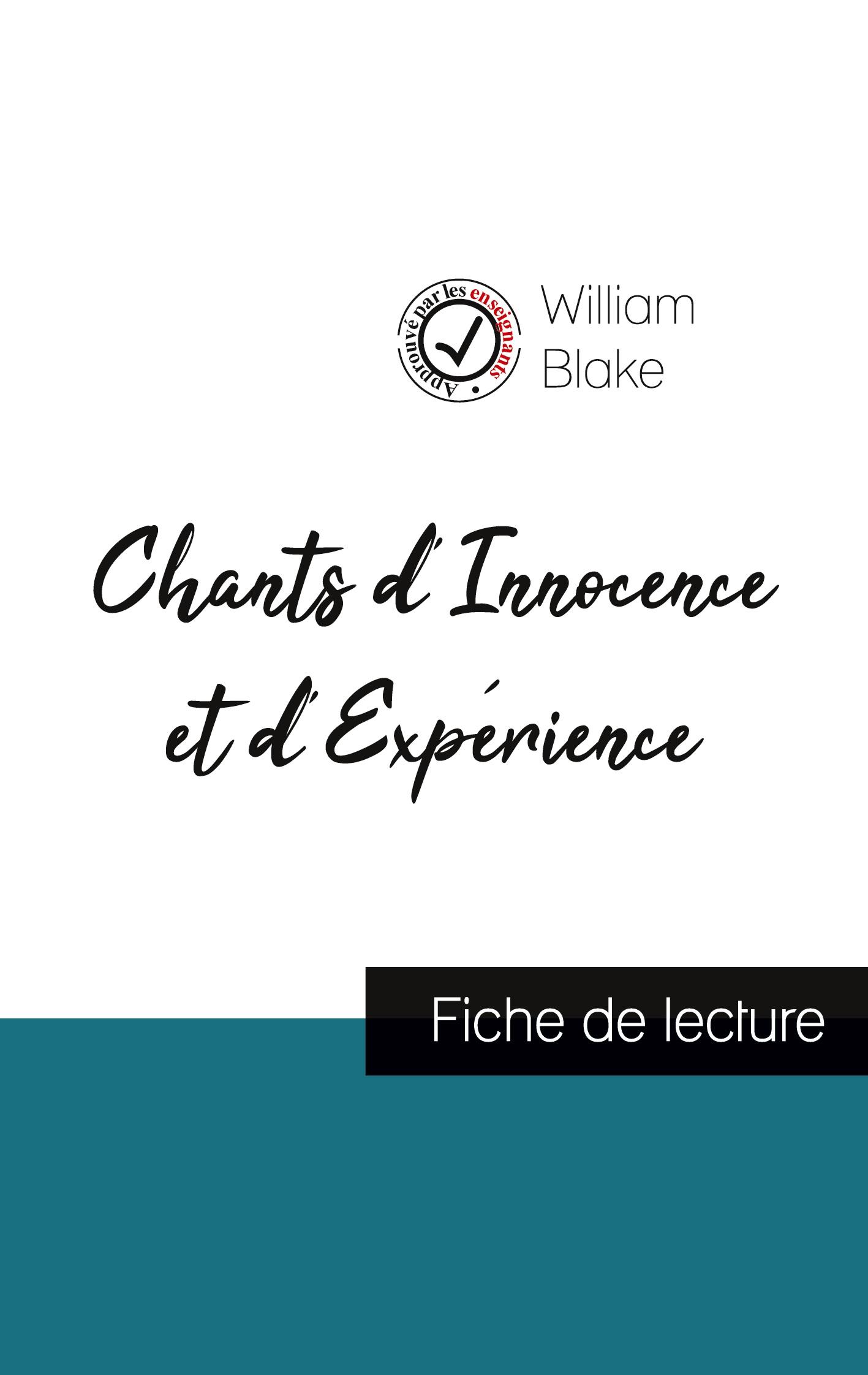 Vorderes Coverbild Chants d'Innocence et d'Expérience de William Blake (fiche de lecture et analyse complète de l'oeuvre)