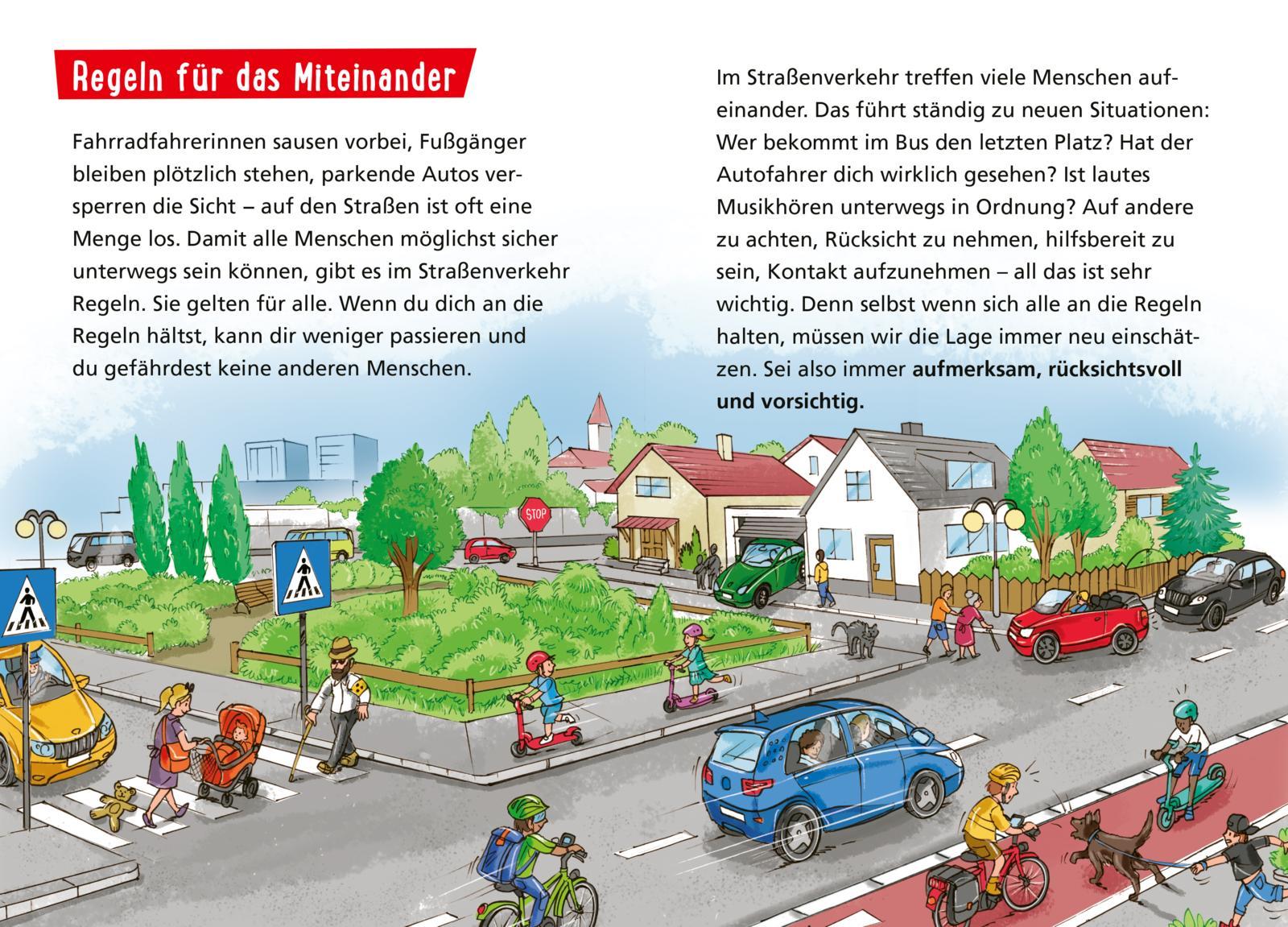 Beispielinhalt (Bild) Pixi Wissen 80: VE 5 Sicher im Straßenverkehr