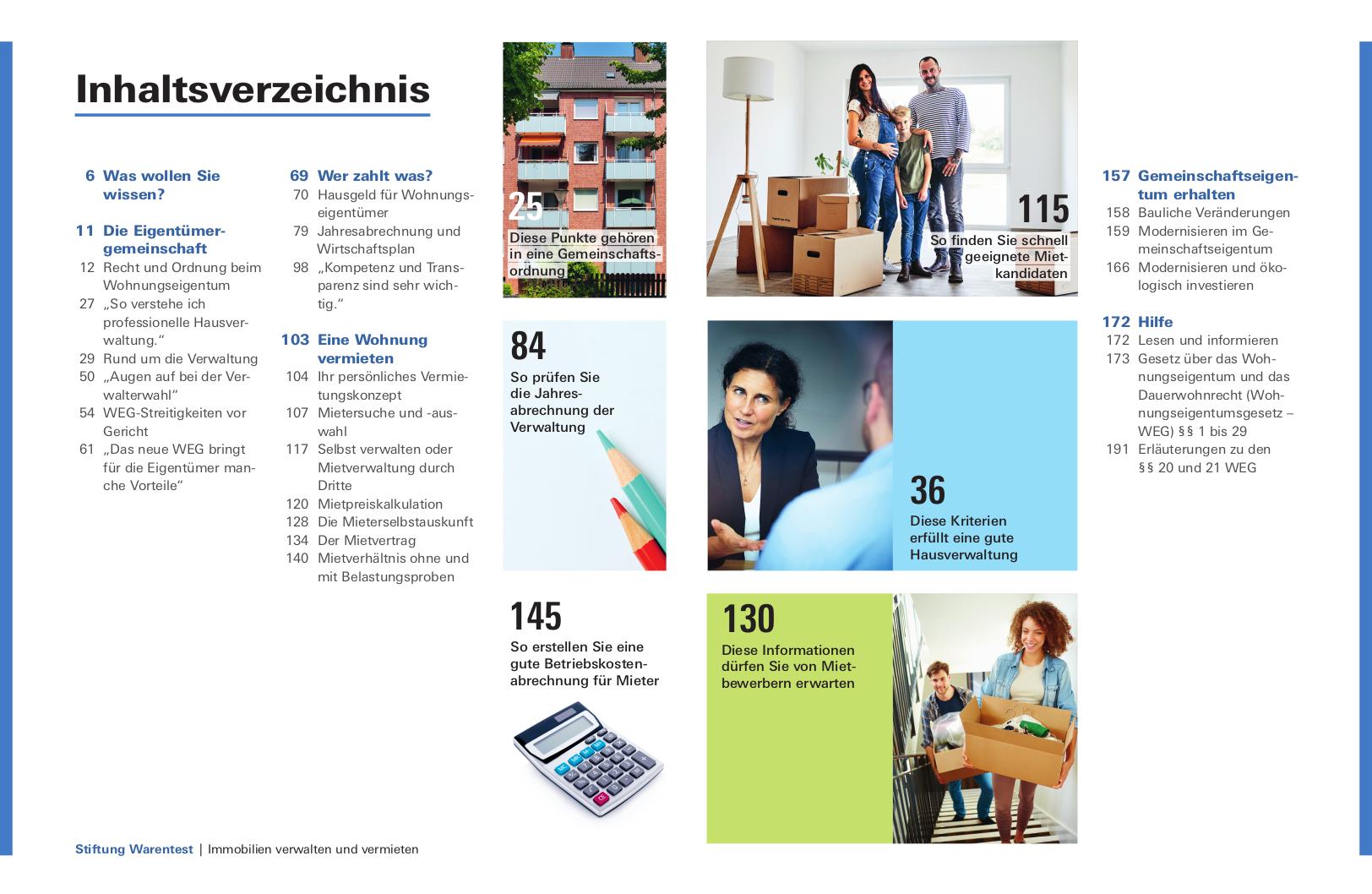 Beispielinhalt (Bild) Immobilien verwalten und vermieten