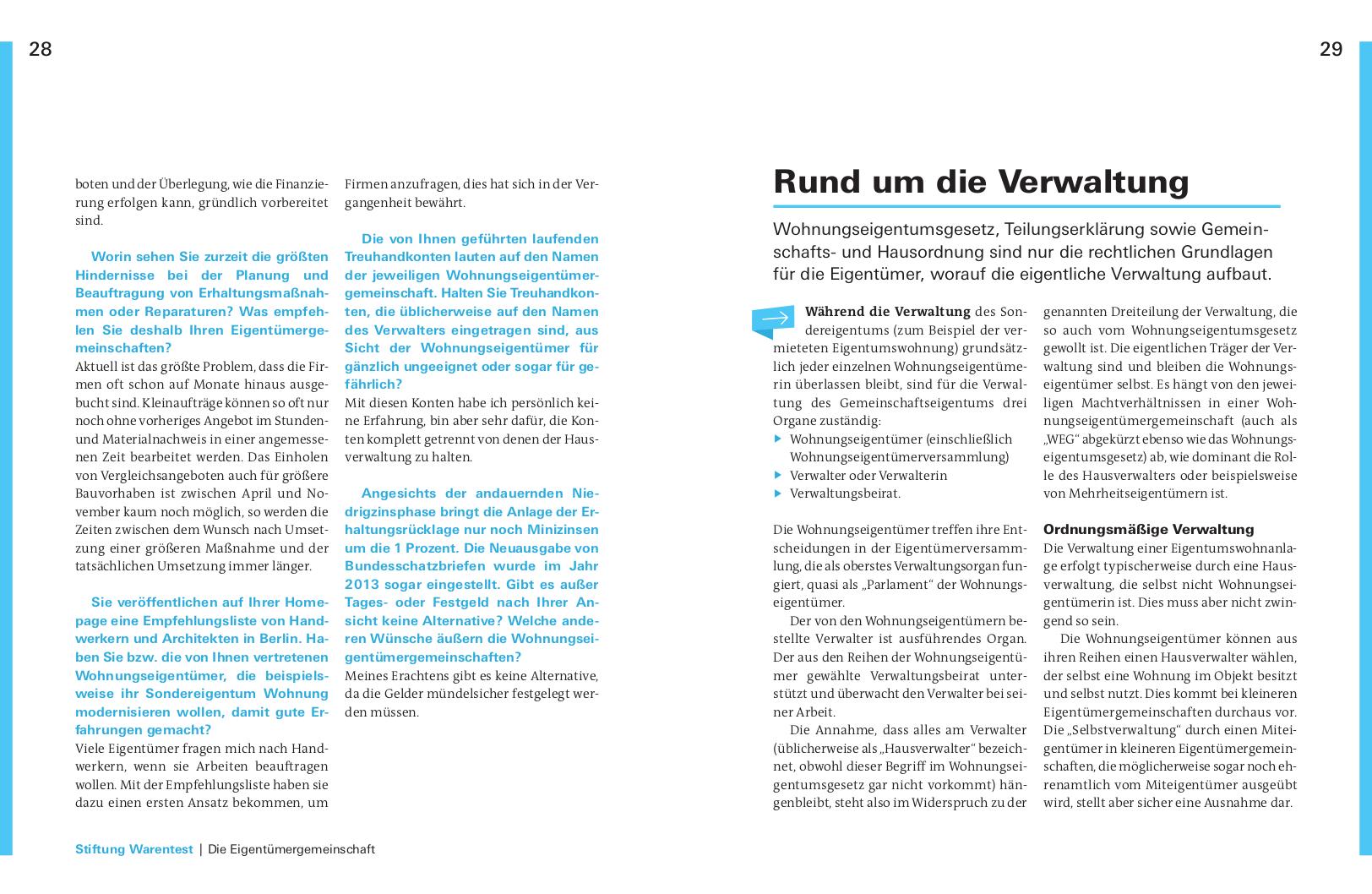Beispielinhalt (Bild) Immobilien verwalten und vermieten