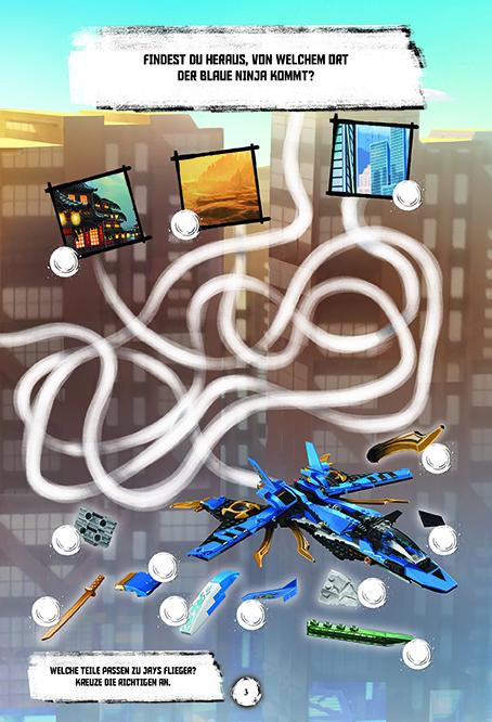 Beispielinhalt (Bild) LEGO® NINJAGO® - Mein Maxi Mal- und Rätselblock