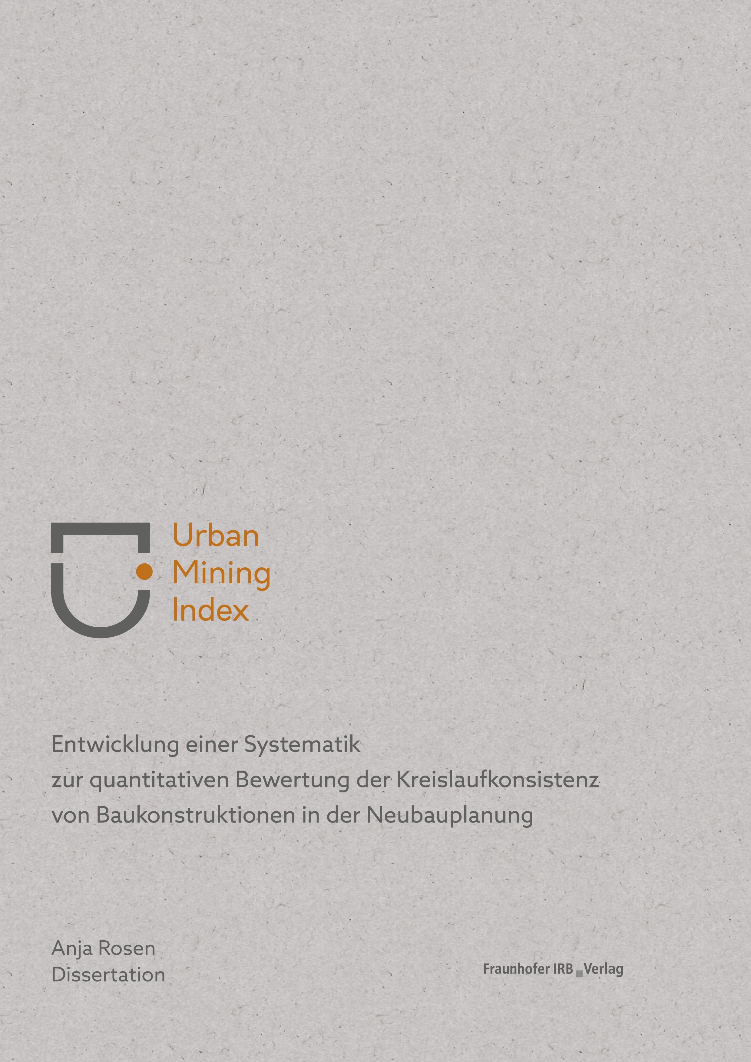 Vorderes Coverbild Urban Mining Index.