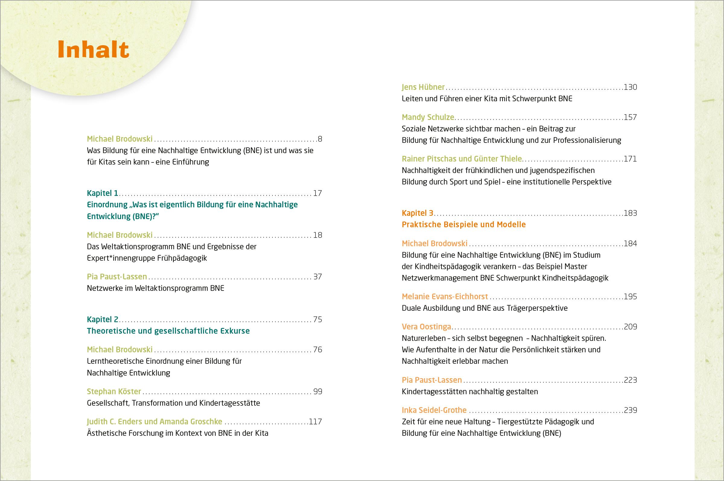 Beispielinhalt (Bild) BNE in der Kita