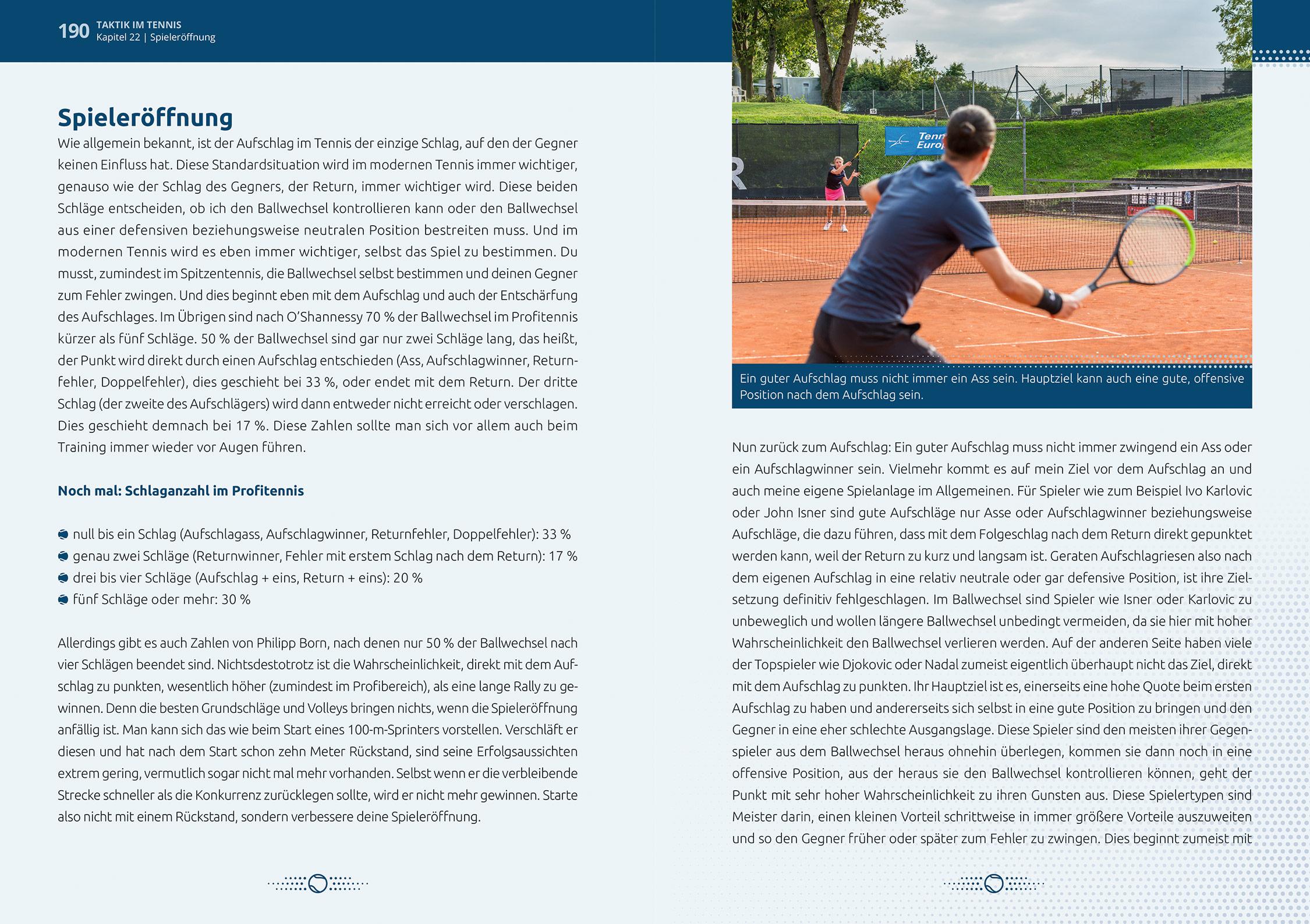 Beispielinhalt (Bild) Taktik im Tennis