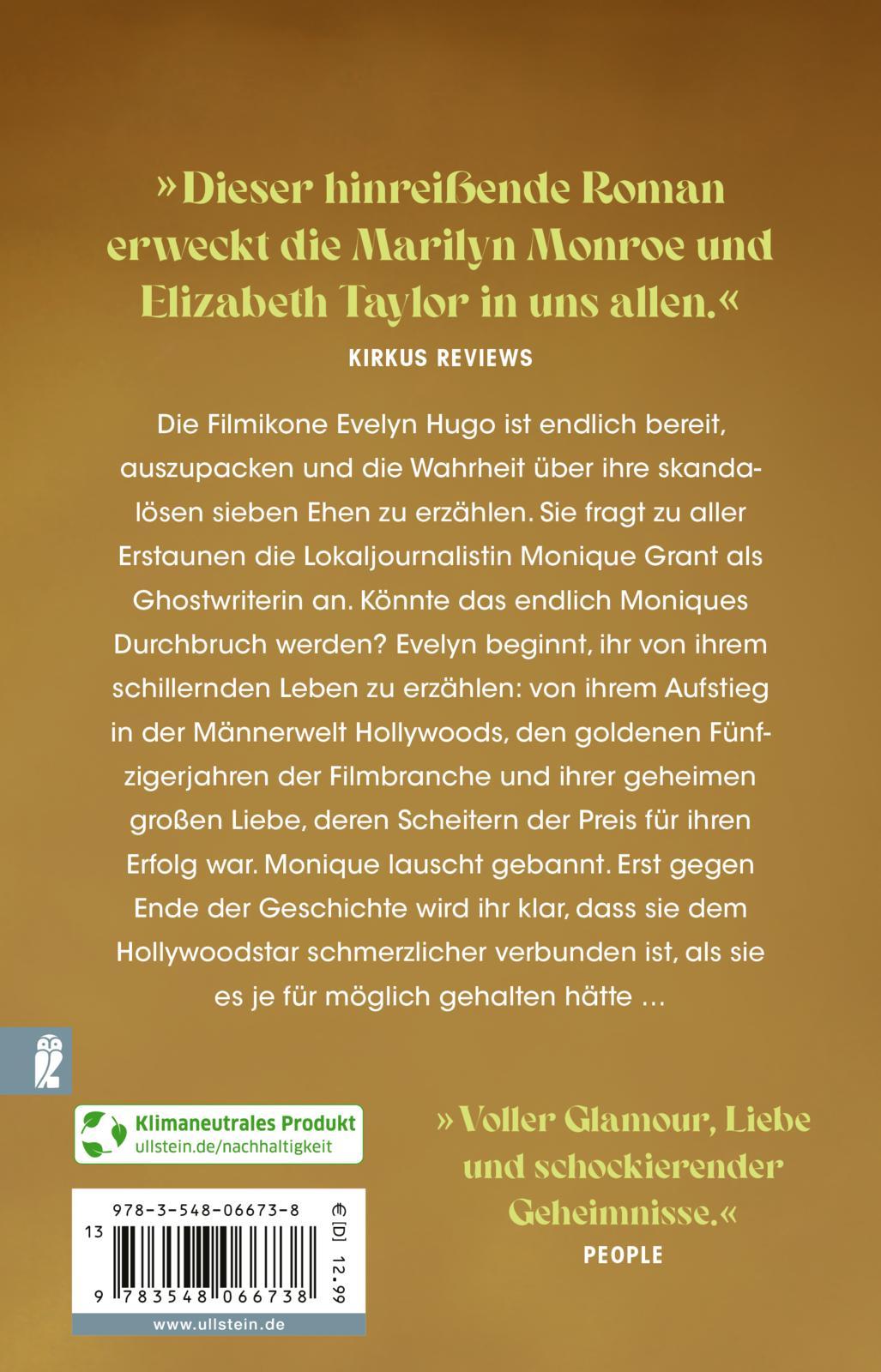 Rückseitencover Die sieben Männer der Evelyn Hugo