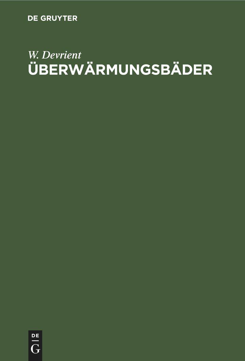 Vorderes Coverbild Überwärmungsbäder