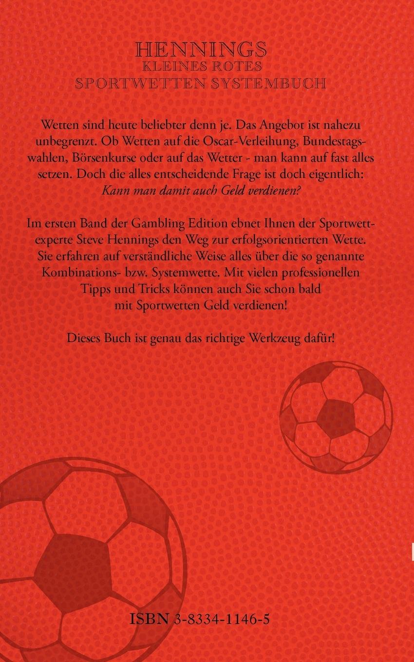 Rückseitencover Hennings kleines rotes Sportwetten Systembuch