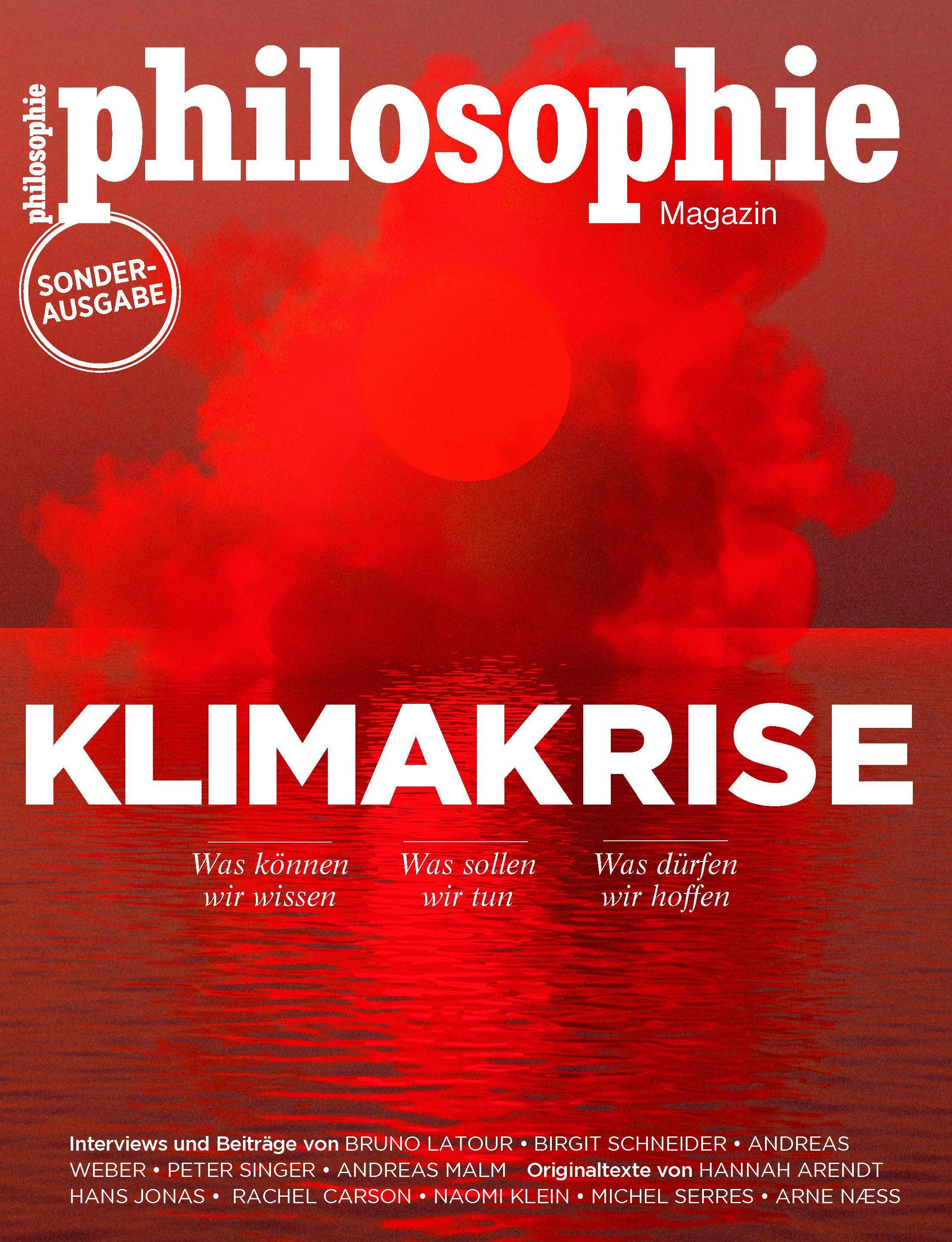 Vorderes Coverbild Philosophie Magazin Sonderausgabe "Klimakrise"