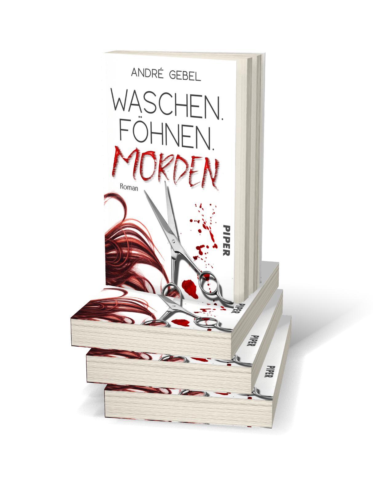 Beispielinhalt (Bild) Waschen. Föhnen. Morden