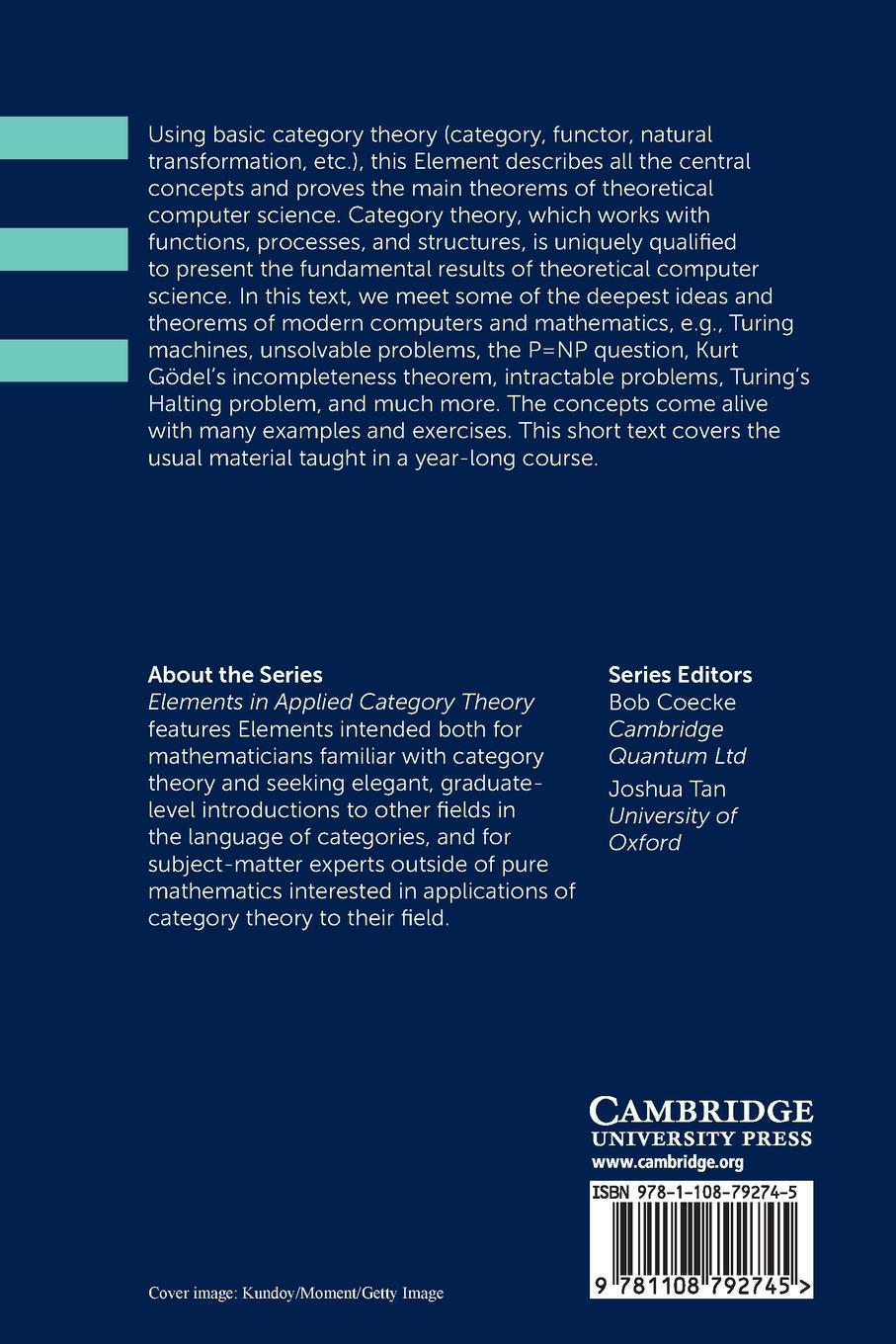 Rückseitencover Theoretical Computer Science for the Working Category Theorist