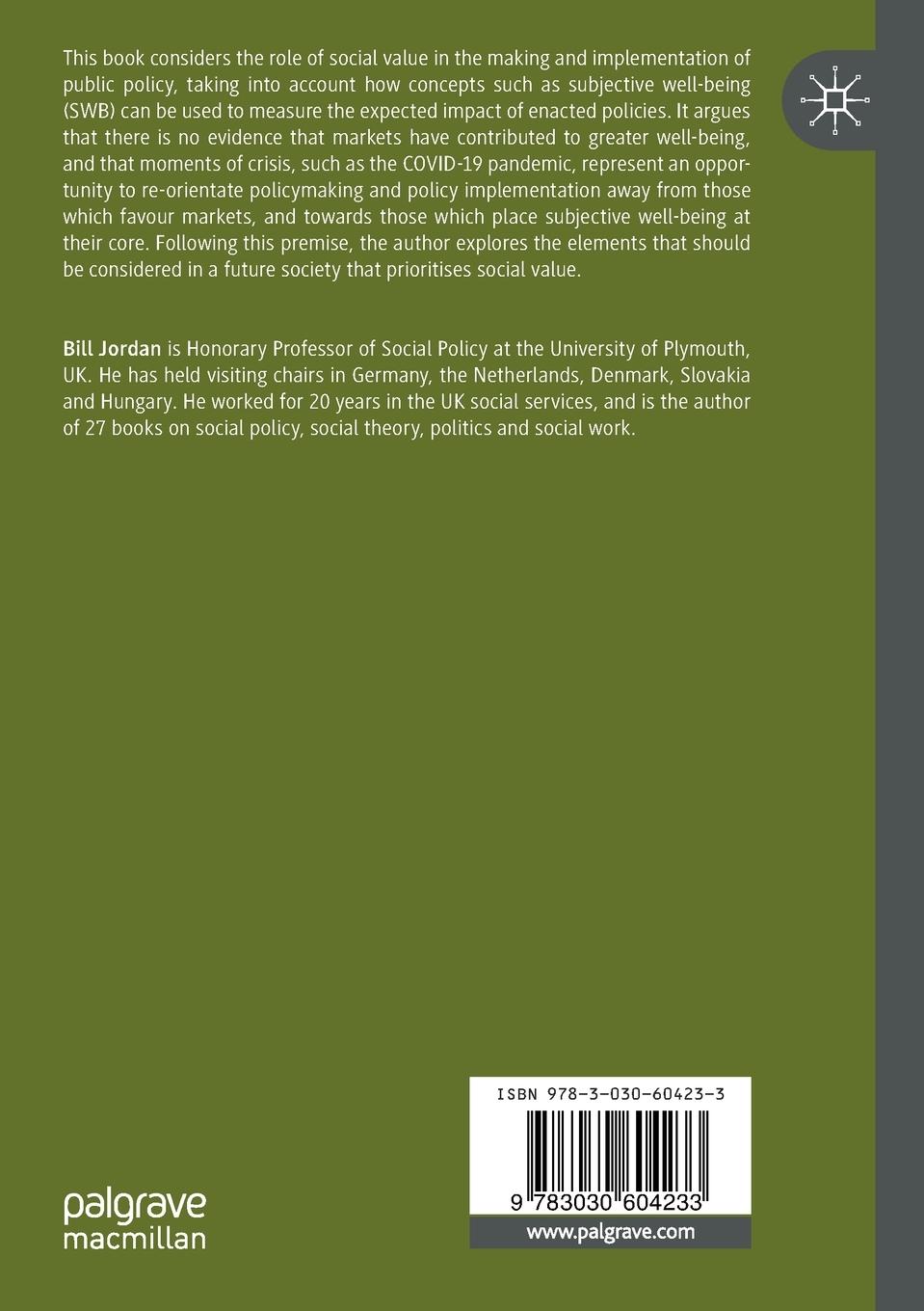Rückseitencover Social Value in Public Policy