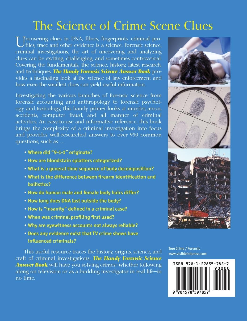 Rückseitencover The Handy Forensic Science Answer Book
