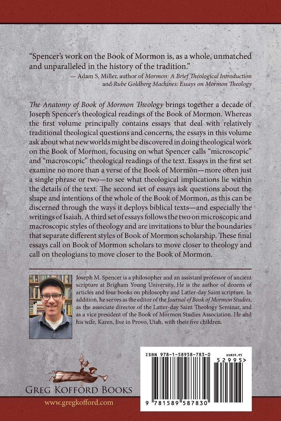 Rückseitencover The Anatomy of Book of Mormon Theology