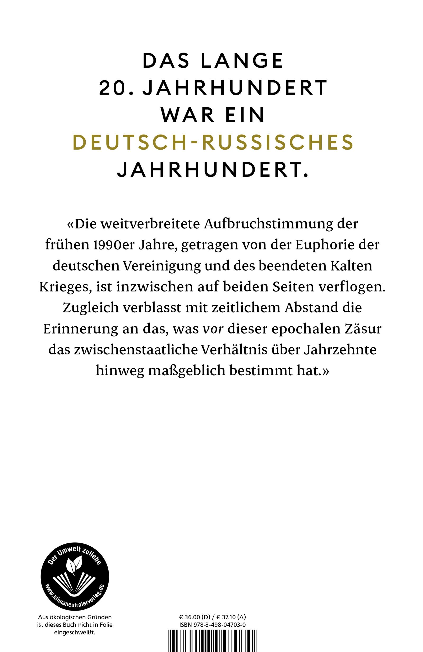 Rückseitencover Das deutsch-russische Jahrhundert